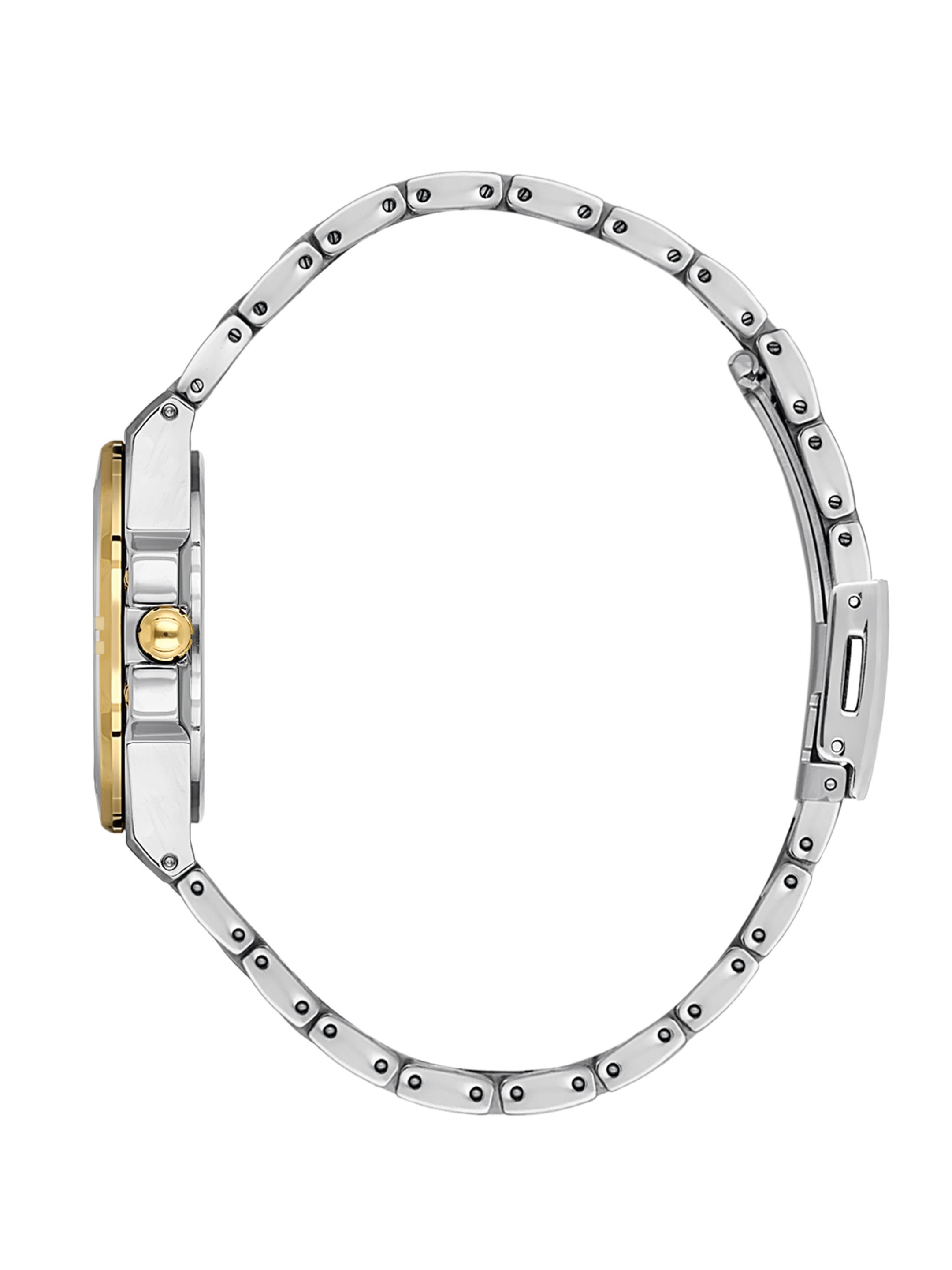 Daniel Klein Analog Dark Green Round Dial Silver and Gold Case Silver and Gold Strap Quartz Water-Resistant Wrist Watch for Women Girls, Ladies DK.1.14176-4