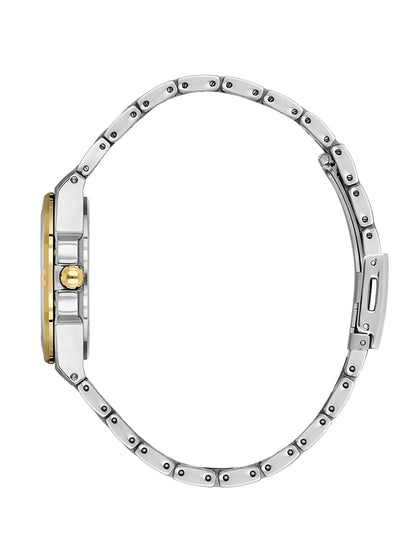 Daniel Klein Analog Dark Green Round Dial Silver and Gold Case Silver and Gold Strap Quartz Water-Resistant Wrist Watch for Women Girls, Ladies DK.1.14176-4