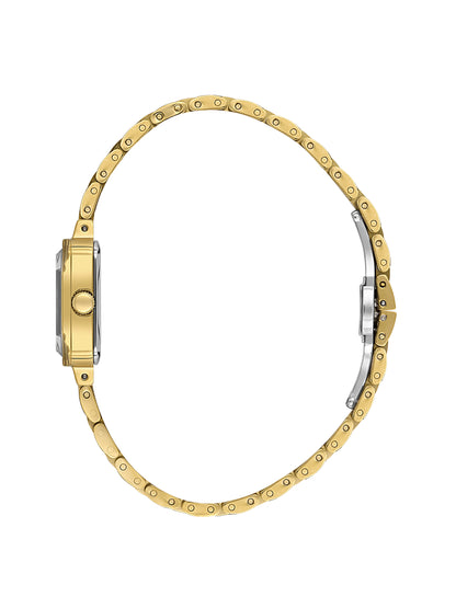 Daniel Klein Analog Champagne Round Dial Gold Case Gold Strap Quartz Water-Resistant Wrist Watch for Women Girls, Ladies DK.1.14153-2