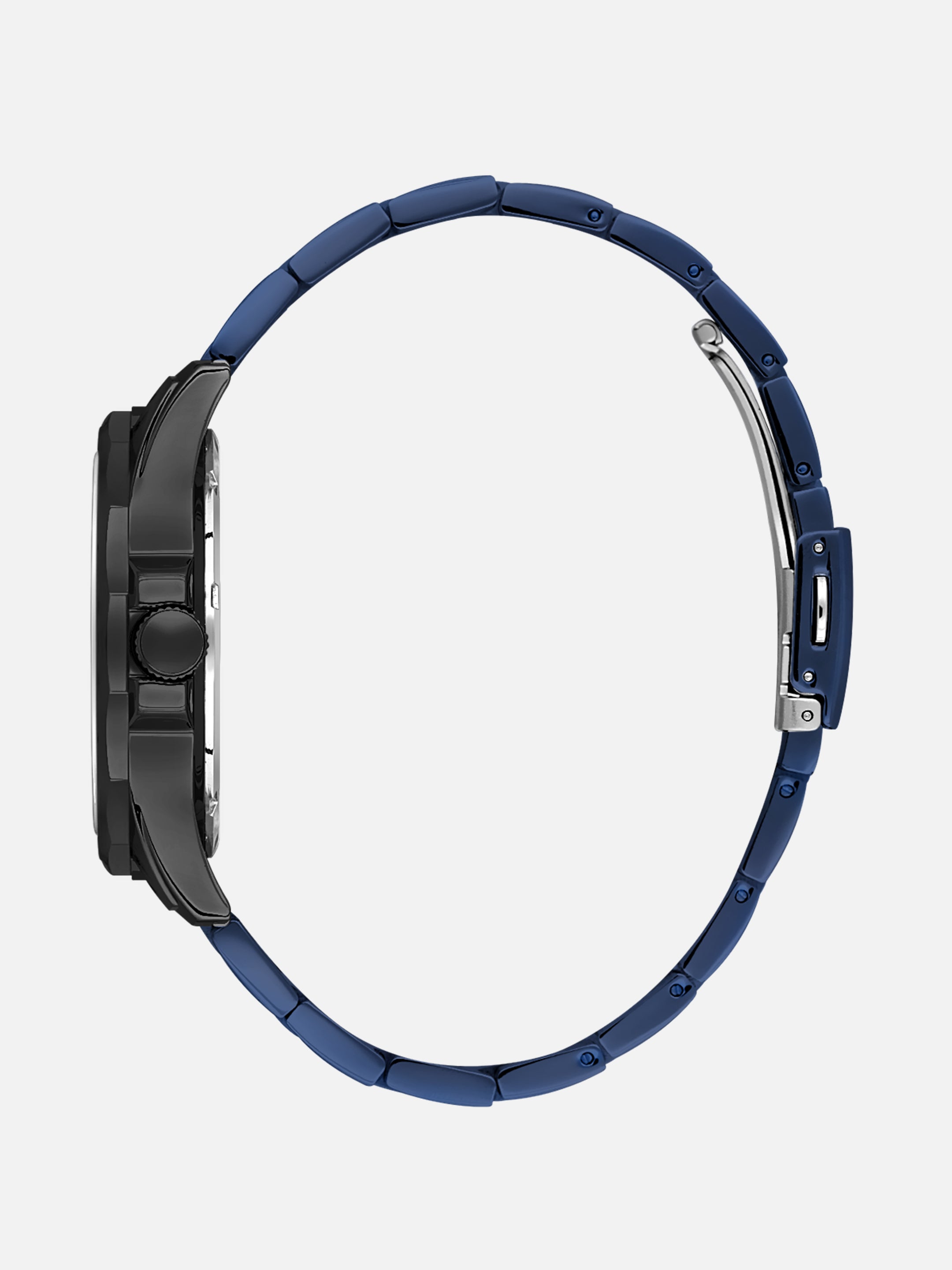 Daniel Klein Analog Blue Round Dial Black Case Blue Strap Quartz Water-Resistant Wrist Watch for Men Boys DK.1.14199-5