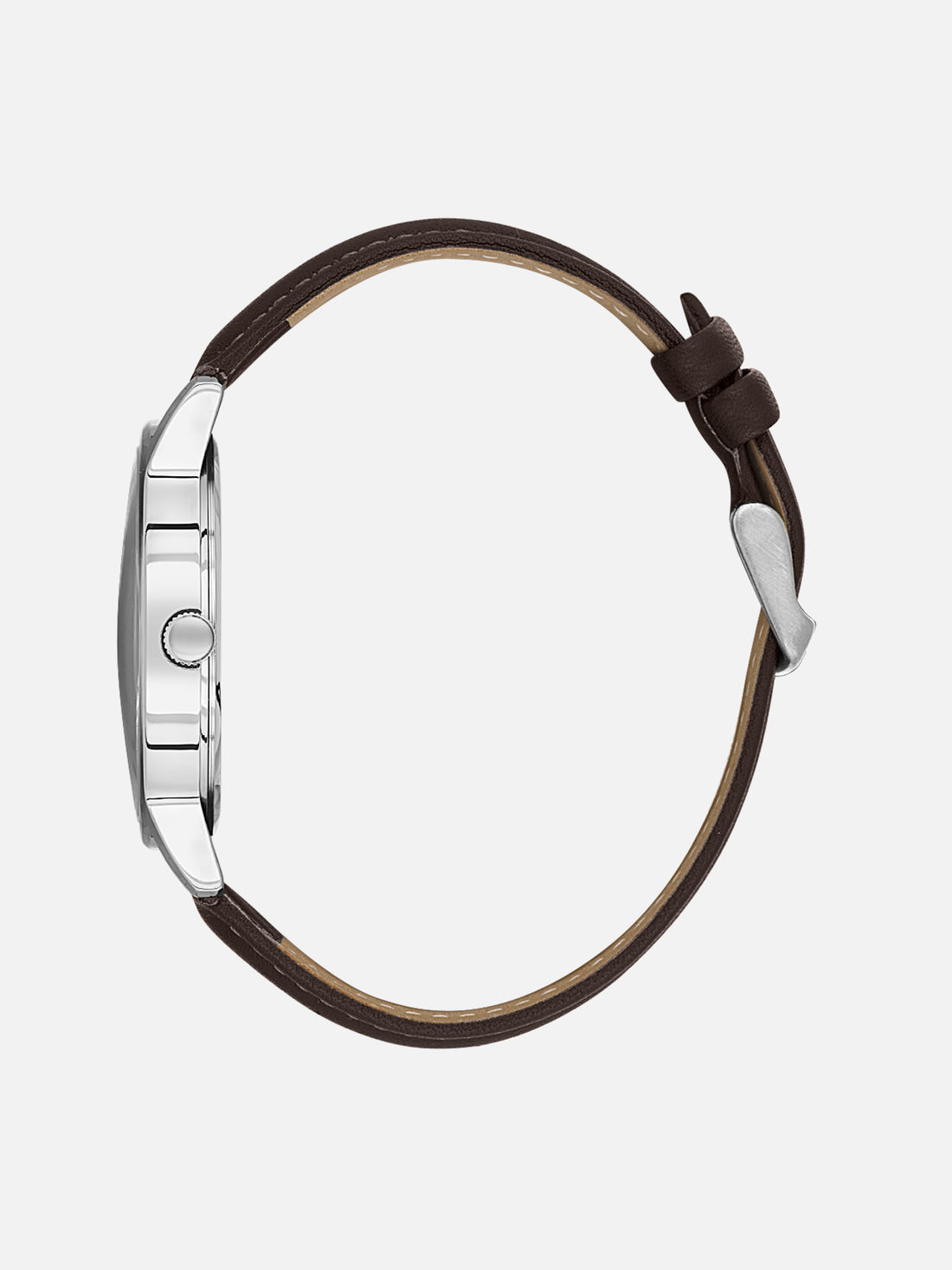 Daniel Klein Analog Blue Round Dial Silver Case D.Brown Strap Quartz Water-Resistant Wrist Watch for Men Boys DK.6.14204-3