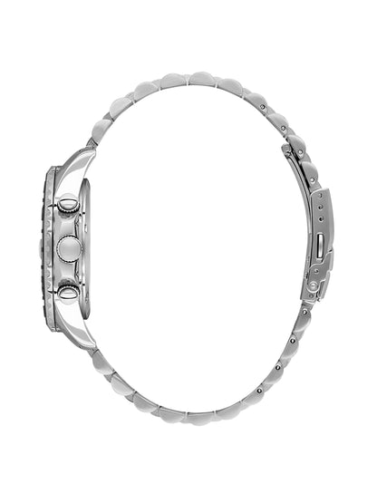 Daniel Klein Analog Silver Round Dial Silver Case Silver Strap Quartz Water-Resistant Wrist Watch for Men Boys DK.1.14243-1