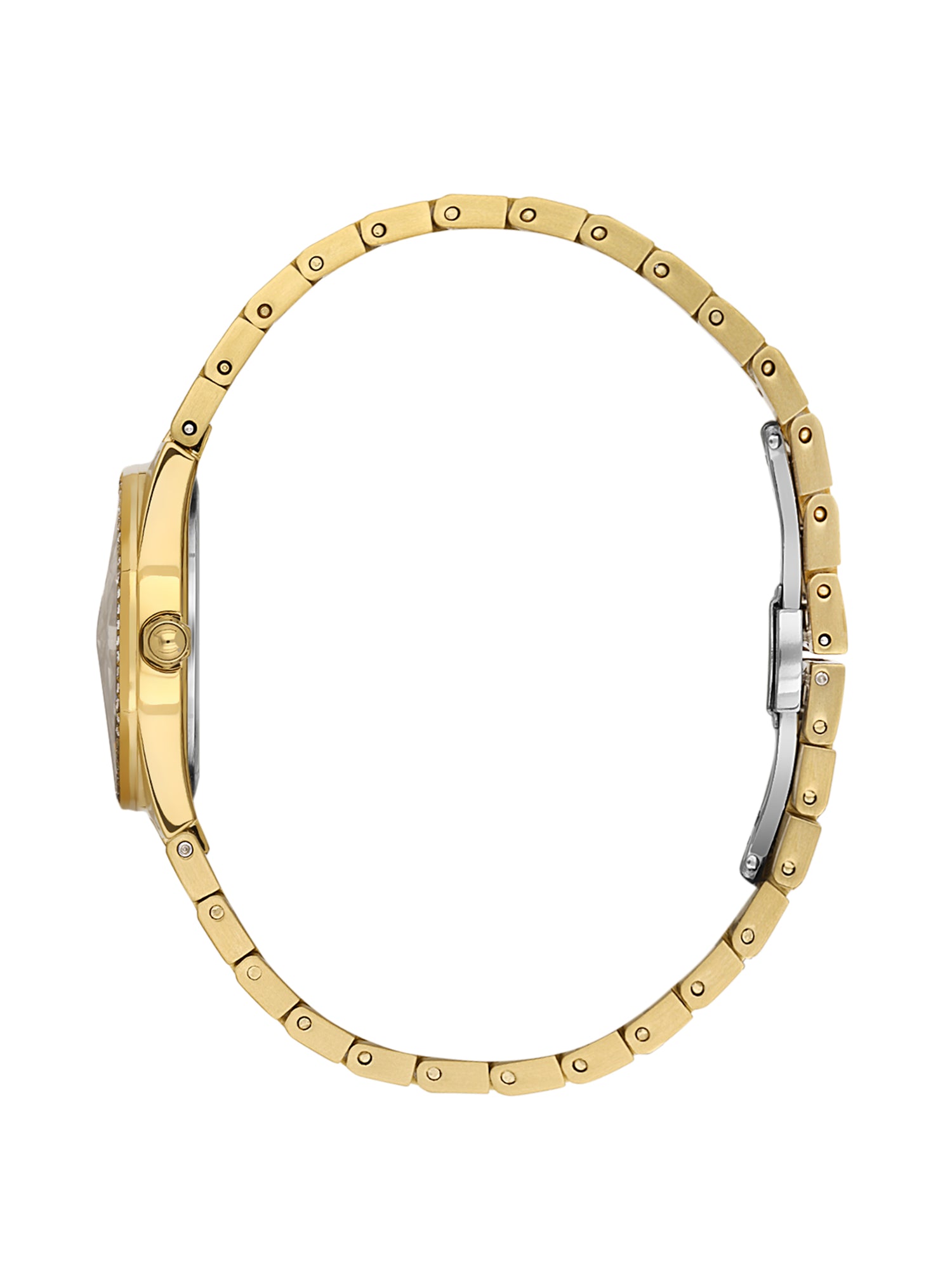 Daniel Klein Analog Dark Green Round Dial Gold Case Gold Strap Quartz Water-Resistant Wrist Watch for Women Girls, Ladies DK.1.14162-4