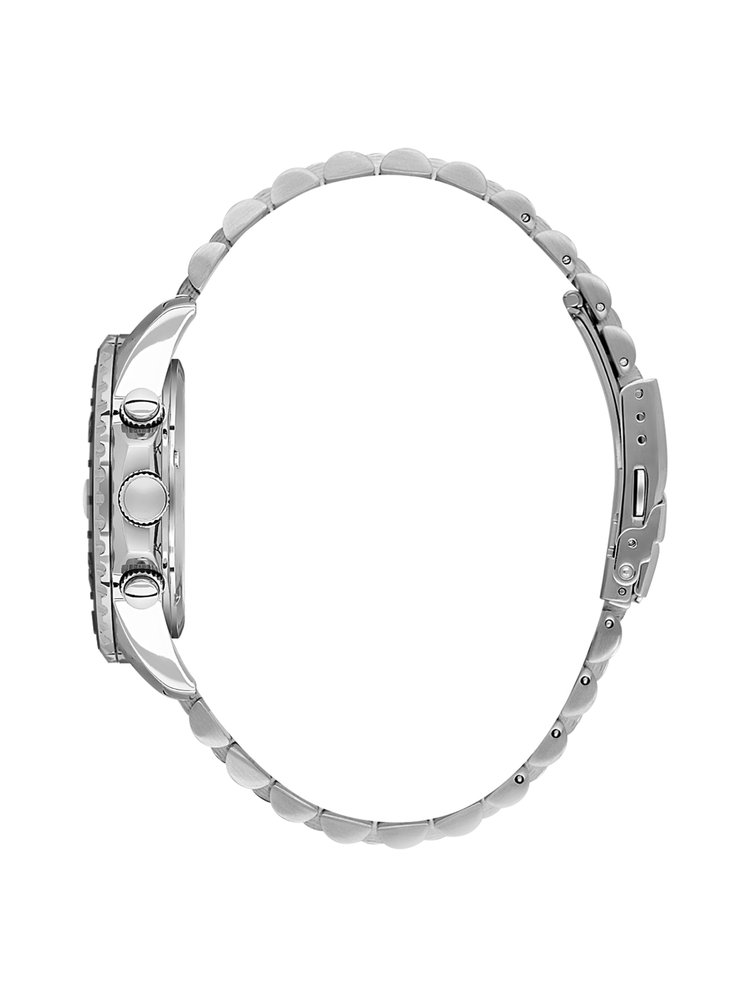 Daniel Klein Analog Black Round Dial Silver Case Silver Strap Quartz Water-Resistant Wrist Watch for Men Boys DK.1.14243-2