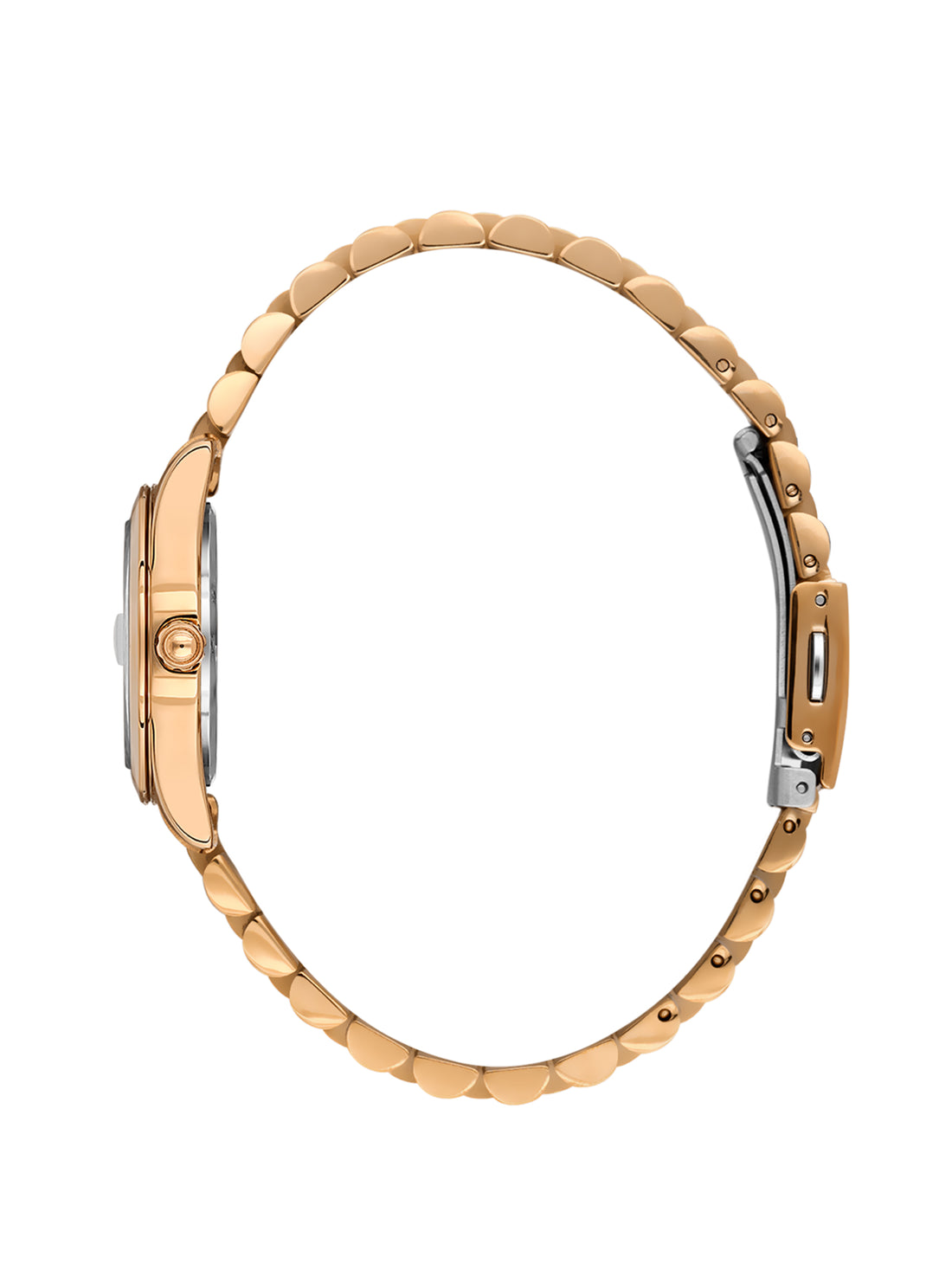 Daniel Klein Analog Silver Round Dial Pink Rose Gold Case Pink Rose Gold Strap Quartz Water-Resistant Wrist Watch for Women Girls, Ladies DK.6.14183-5