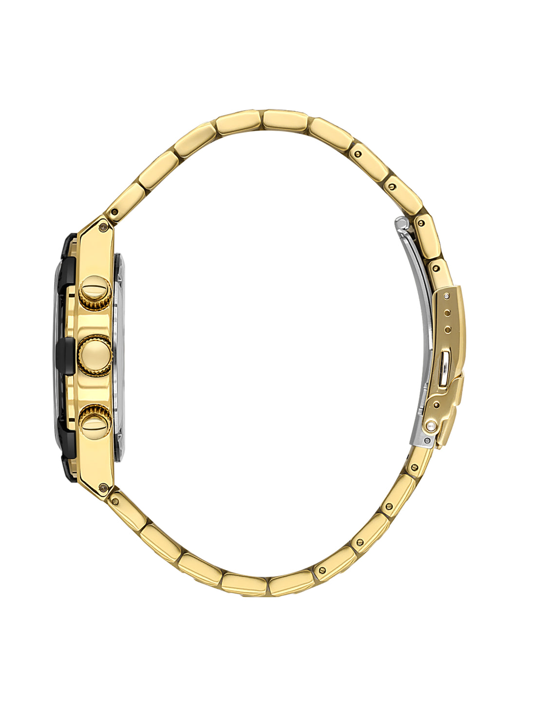 Daniel Klein Analog Black Round Dial Gold Case Gold Strap Quartz Water-Resistant Wrist Watch for Men Boys DK.1.14242-4
