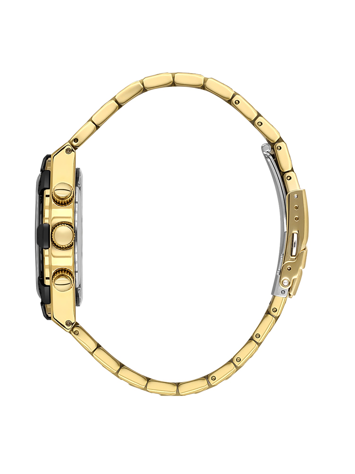 Daniel Klein Analog Black Round Dial Gold Case Gold Strap Quartz Water-Resistant Wrist Watch for Men Boys DK.1.14242-4