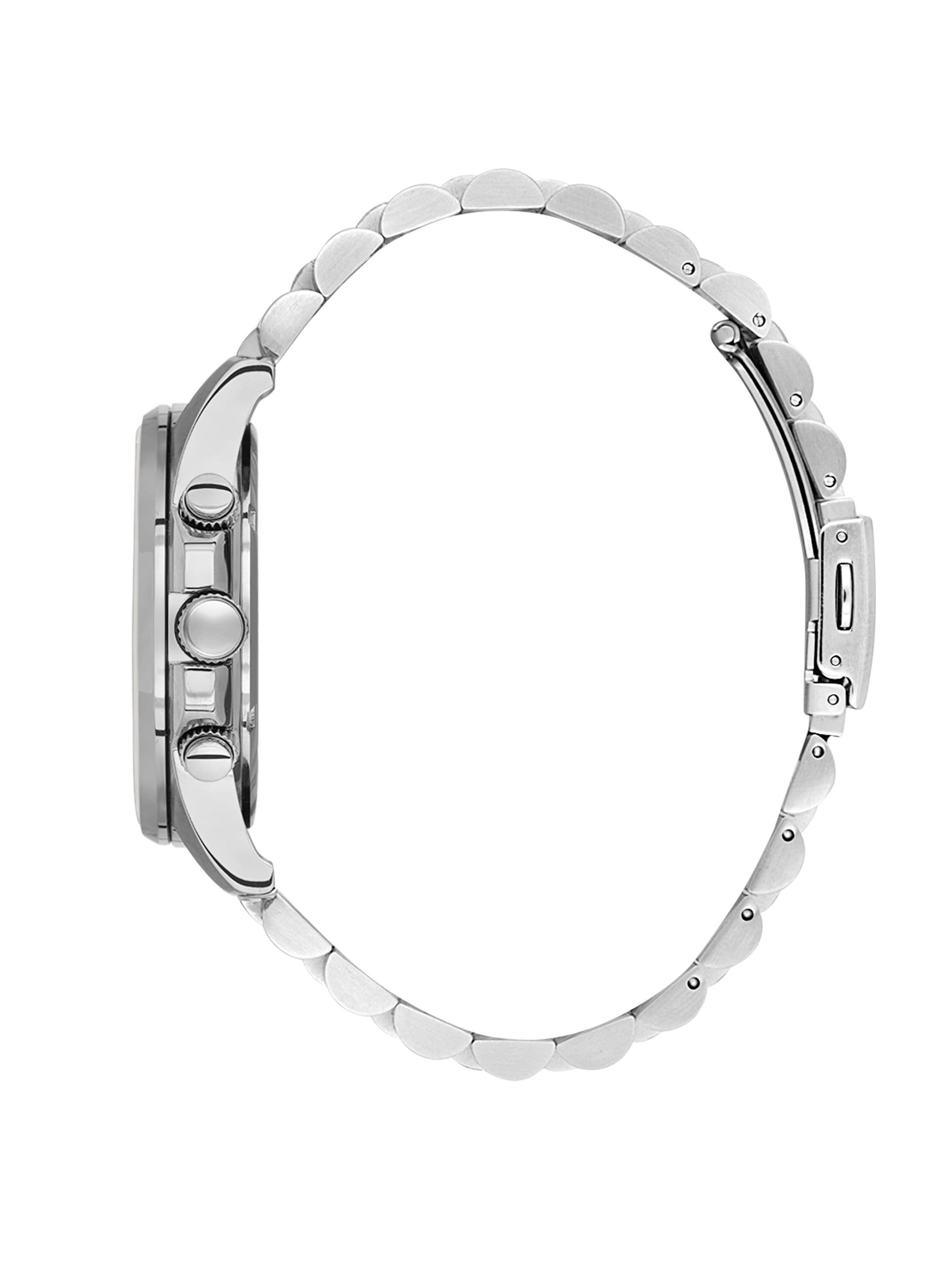 Daniel Klein Analog Gunmetal Round Dial Silver Case Silver Strap Quartz Water-Resistant Wrist Watch for Men Boys DK.1.14240-5