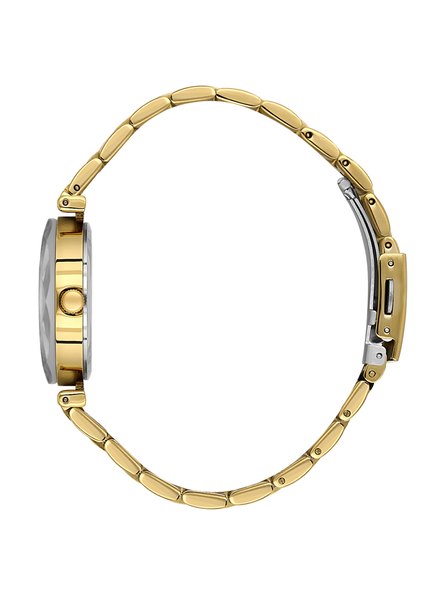 Daniel Klein Analog Silver Round Dial Gold/Gold Case Gold Strap Quartz Water-Resistant Wrist Watch for Women Girls, Ladies DK.6.14189-2