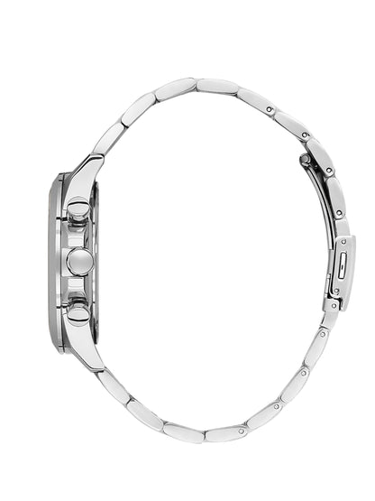 Daniel Klein Analog Dark Green Round Dial Silver Case Silver Strap Quartz Water-Resistant Wrist Watch for Men Boys DK.1.14245-2