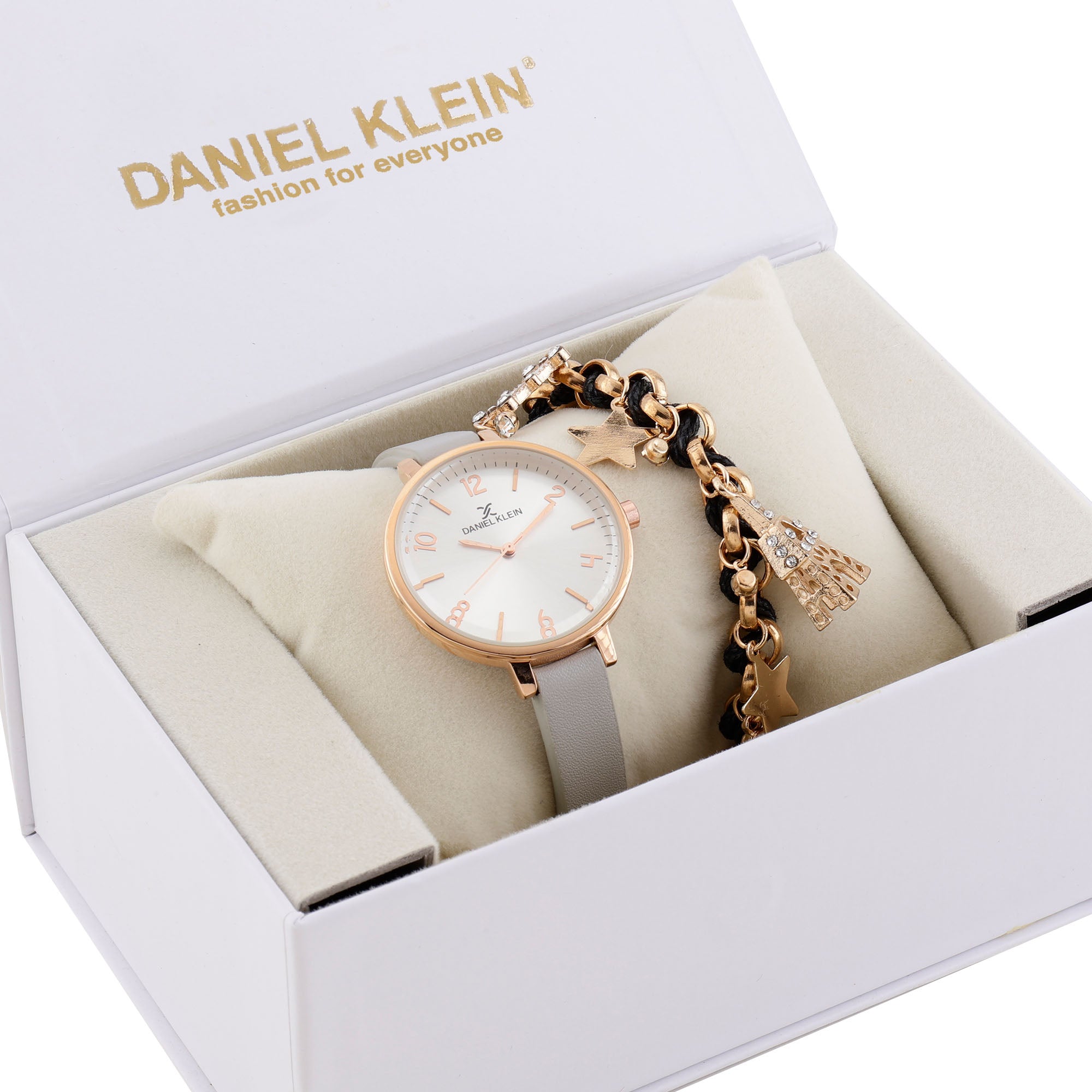 Daniel Klein Silver  Dial Analog Gift Set Watch with Bracelet For Women (Pack of 2)