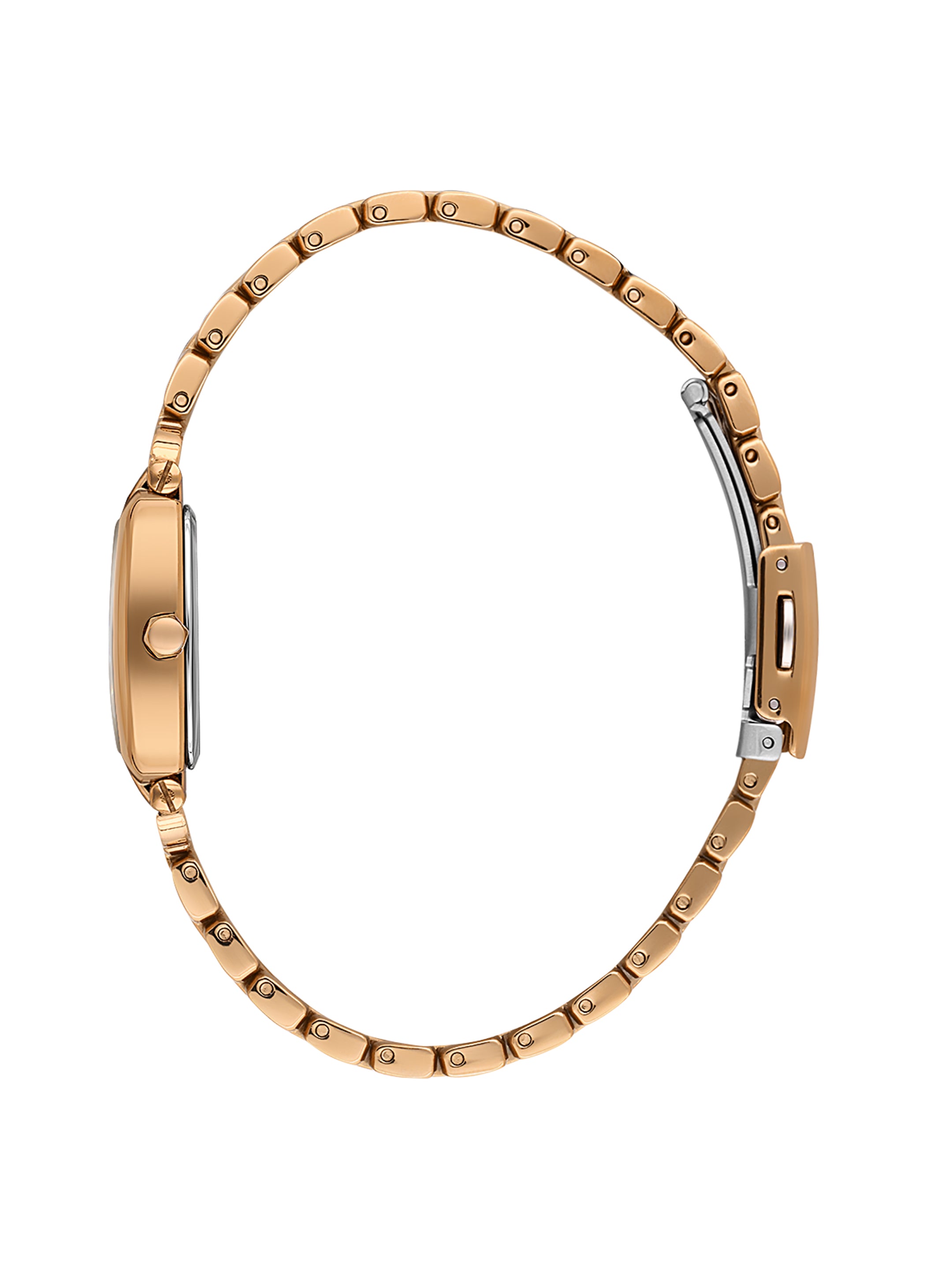 Daniel Klein Analog L.R.Gold Round Dial Pink Rose Gold Case Pink Rose Gold Strap Quartz Water-Resistant Wrist Watch for Women Girls, Ladies DK.1.14281-5