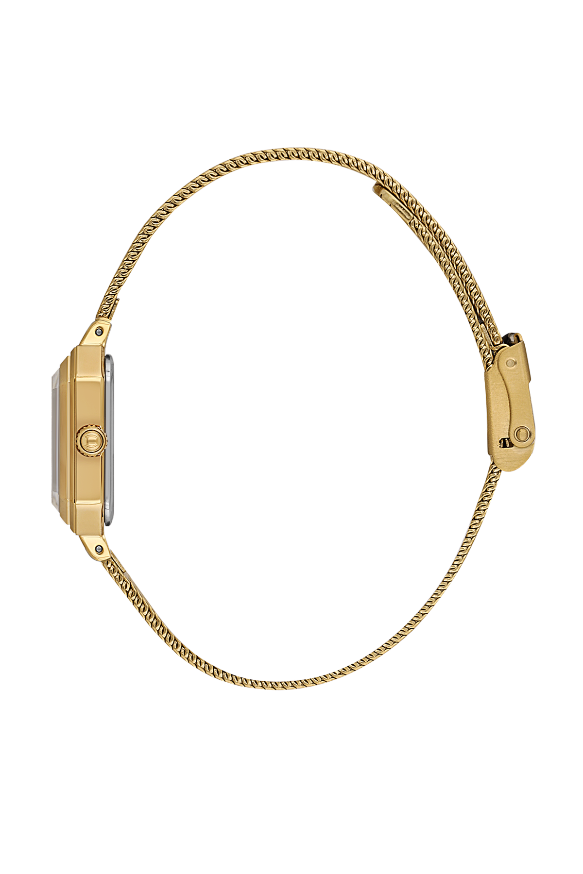 Daniel klein Premium Lady Silver Sunray Dial Gold Mesh Watch DK.1.13945-3