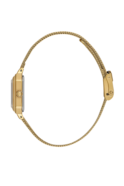 Daniel klein Premium Lady Silver Sunray Dial Gold Mesh Watch DK.1.13945-3