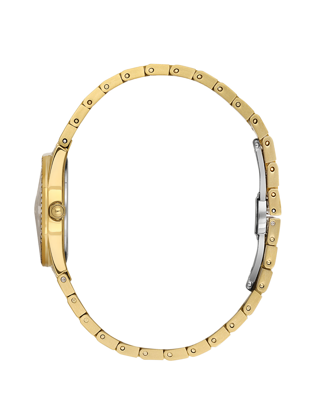 Daniel Klein Analog Silver Round Dial Gold Case Gold Strap Quartz Water-Resistant Wrist Watch for Women Girls, Ladies DK.1.14162-3
