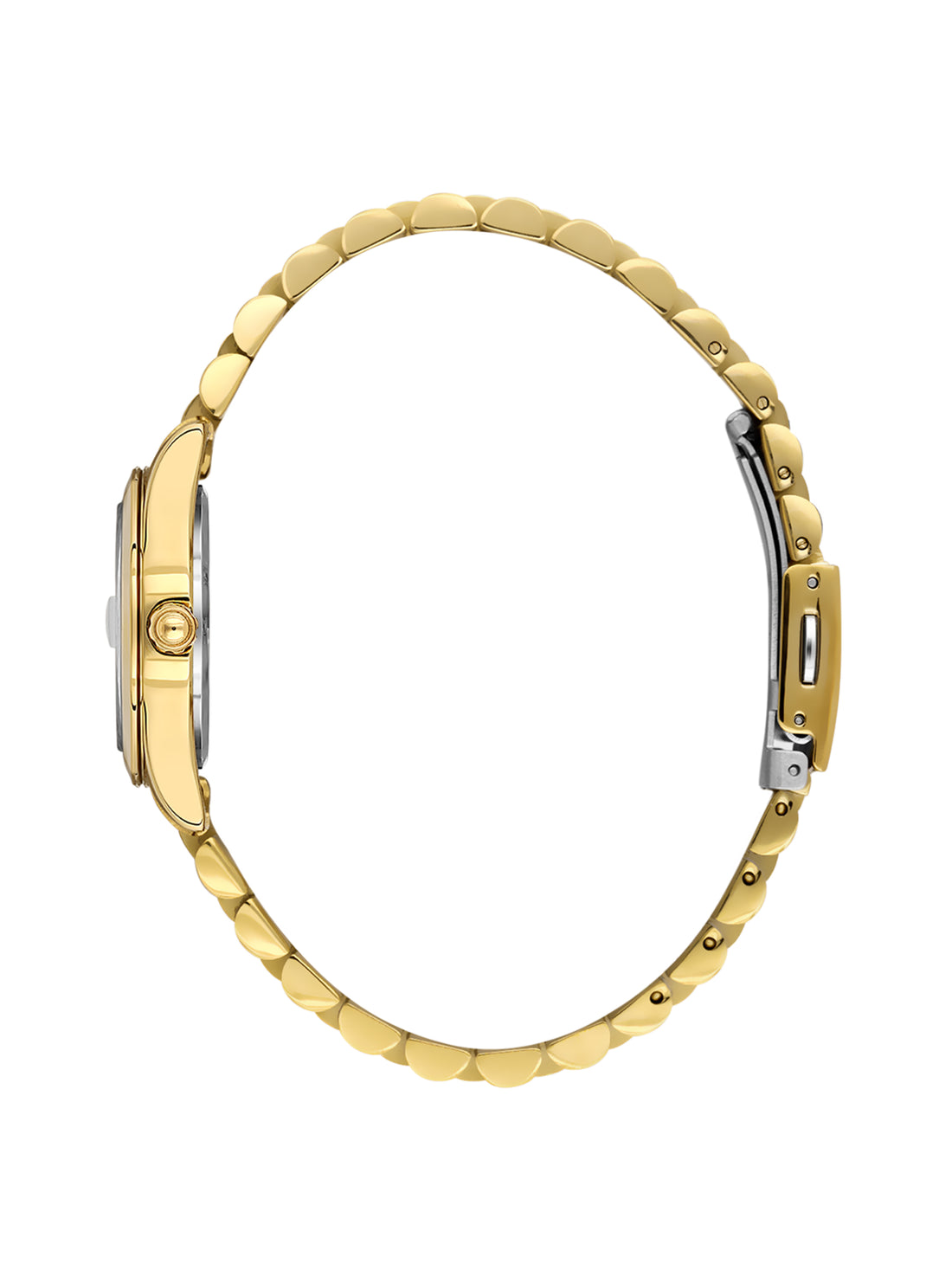 Daniel Klein Analog Silver Round Dial Gold Case Gold Strap Quartz Water-Resistant Wrist Watch for Women Girls, Ladies DK.6.14183-2