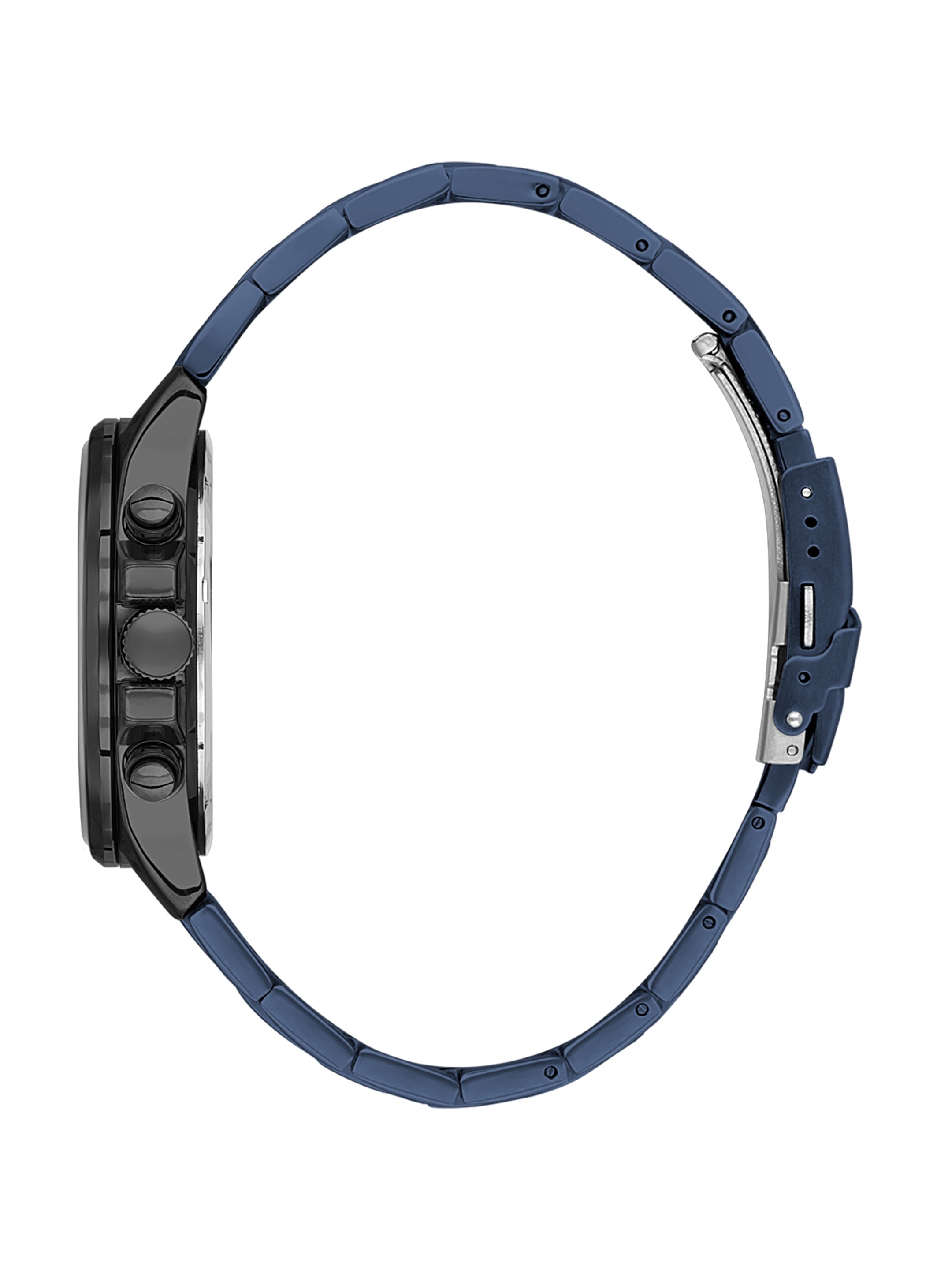 Daniel Klein Analog Silver Round Dial Black Case Blue Strap Quartz Water-Resistant Wrist Watch for Men Boys DK.6.14261-4