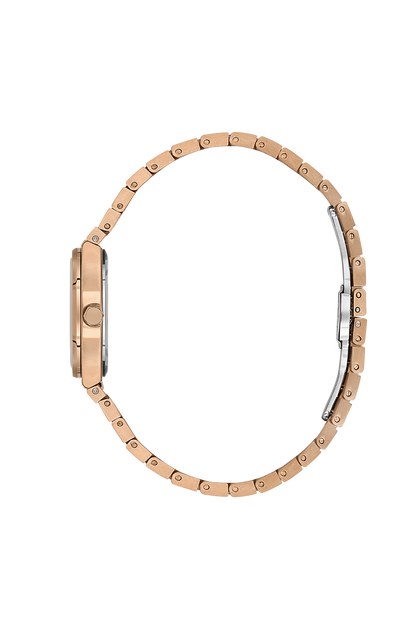 Daniel Klein Analog L.R.Gold Round Dial Pink Rose Gold Case Pink Rose Gold Strap Quartz Water-Resistant Wrist Watch for Women Girls, Ladies DK.1.14177-6