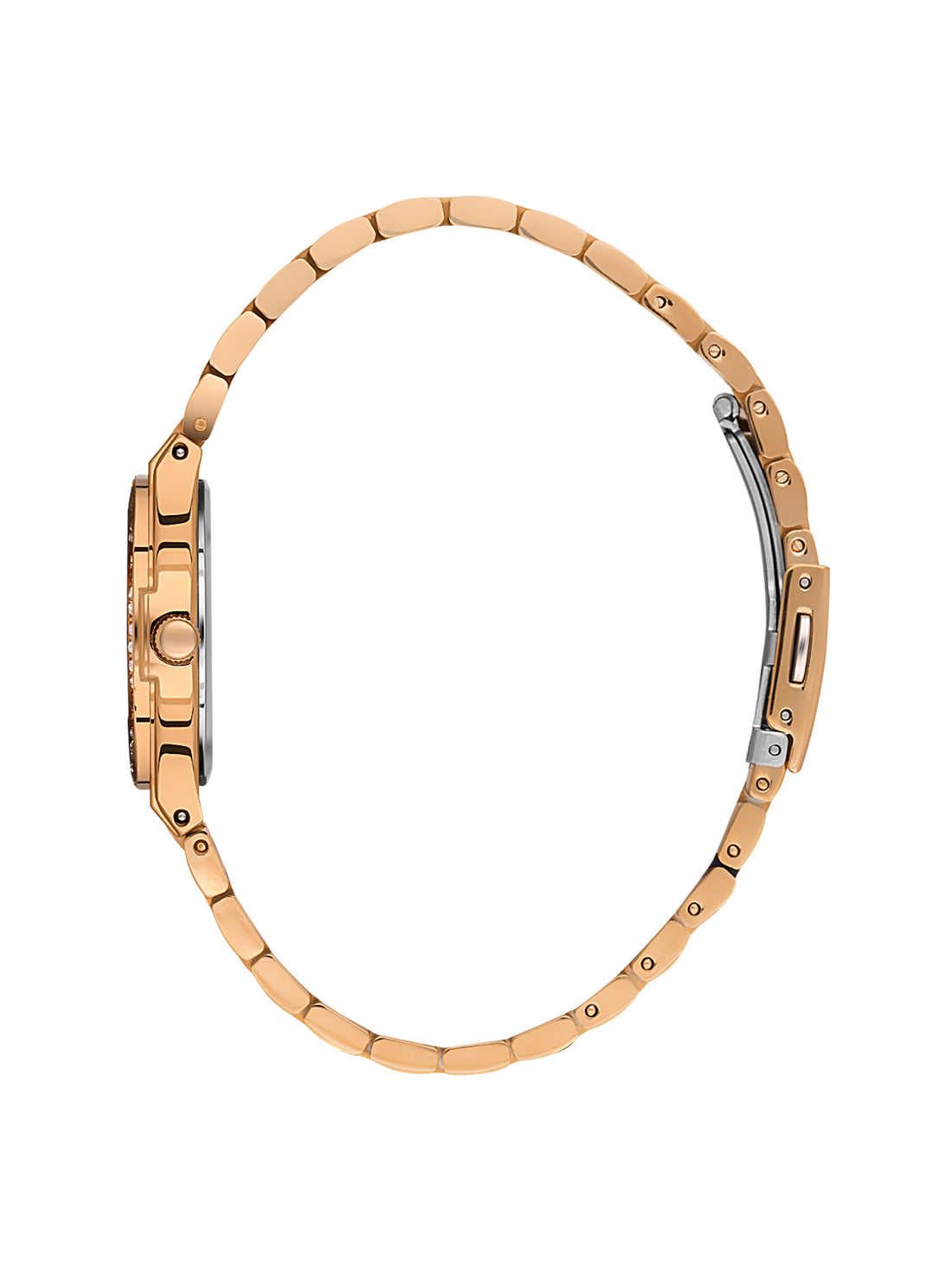 Daniel Klein Analog Silver Round Dial Pink Rose Gold Case Pink Rose Gold Strap Quartz Water-Resistant Wrist Watch for Women Girls, Ladies DK.1.14160-5