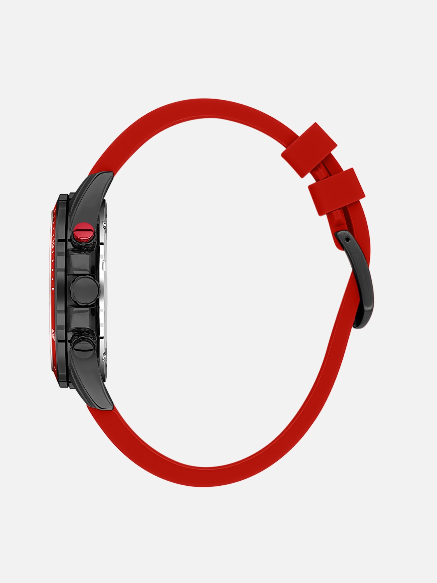Daniel Klein Analog Black Round Dial Black Case D.Red Strap Quartz Water-Resistant Wrist Watch for Men Boys DK.1.14246-5
