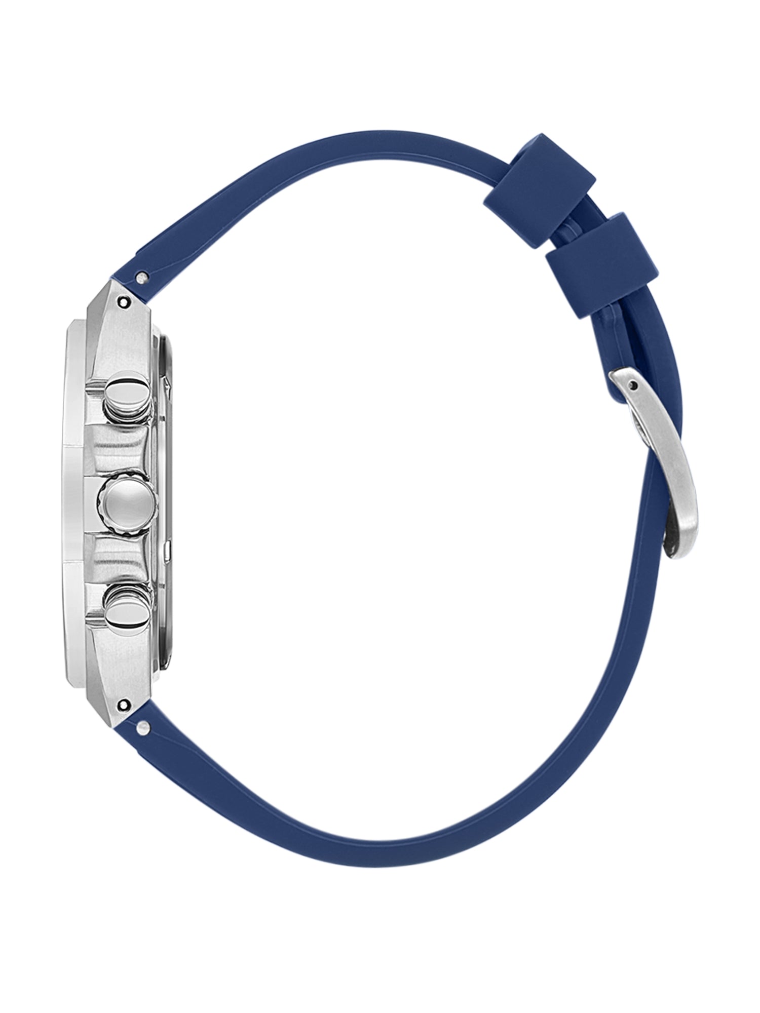 Daniel Klein Analog Dark Blue Round Dial Silver Case Dark Blue Strap Quartz Water-Resistant Wrist Watch for Men Boys DK.1.14258-3