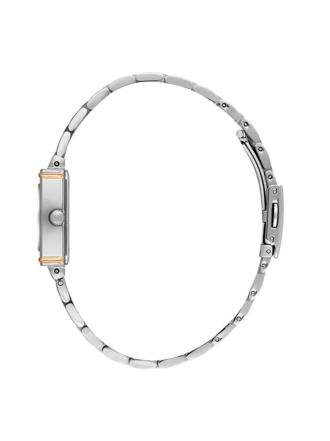 Daniel Klein Analog D.Brown Round Dial Silver and Rose Gold Case Silver and Rose Gold Strap Quartz Water-Resistant Wrist Watch for Women Girls, Ladies DK.1.14168-6