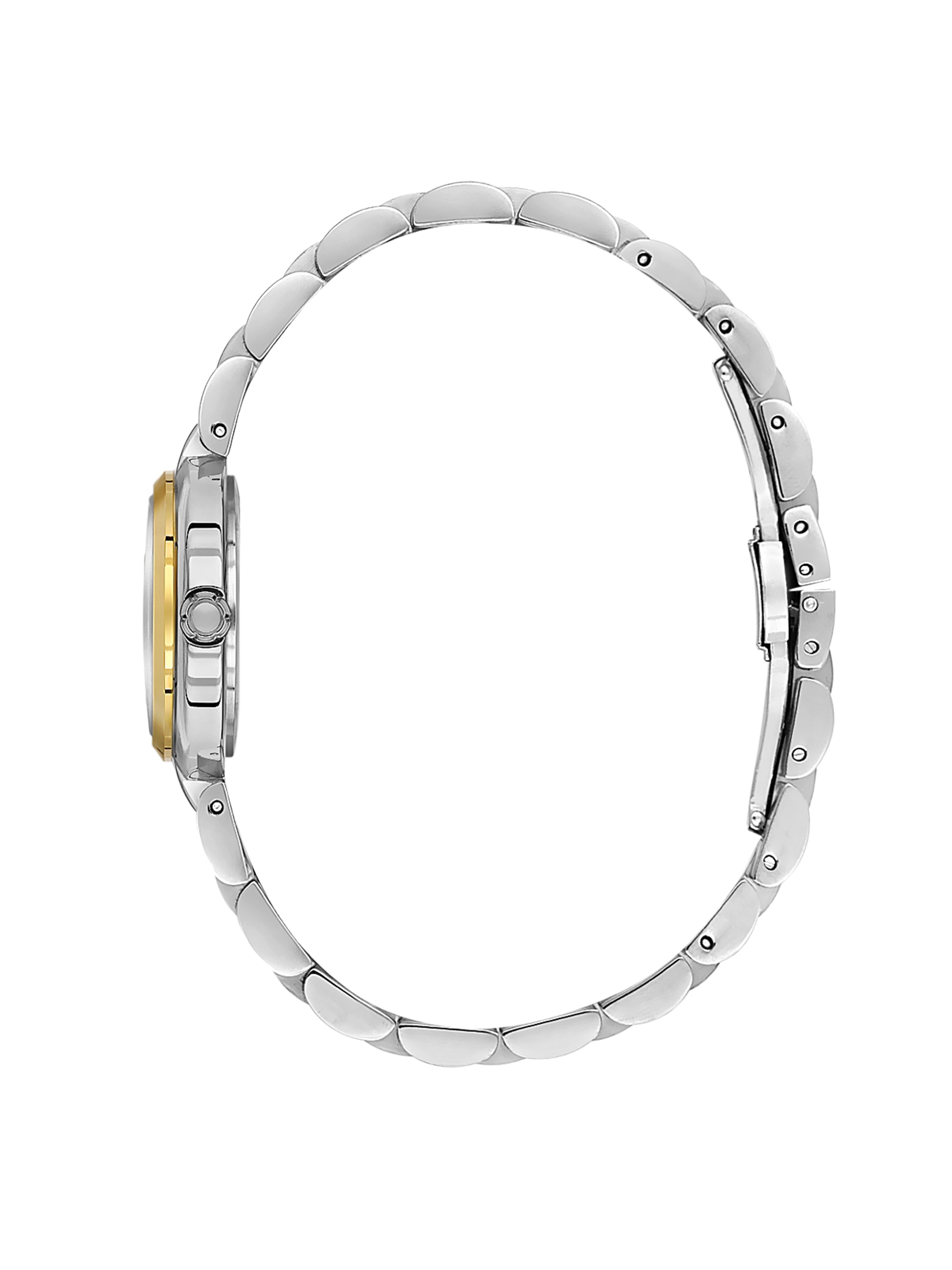 Daniel Klein Analog White Round Dial Silver and Gold Case Silver and Gold Strap Quartz Water-Resistant Wrist Watch for Women Girls, Ladies DK.1.14173-4