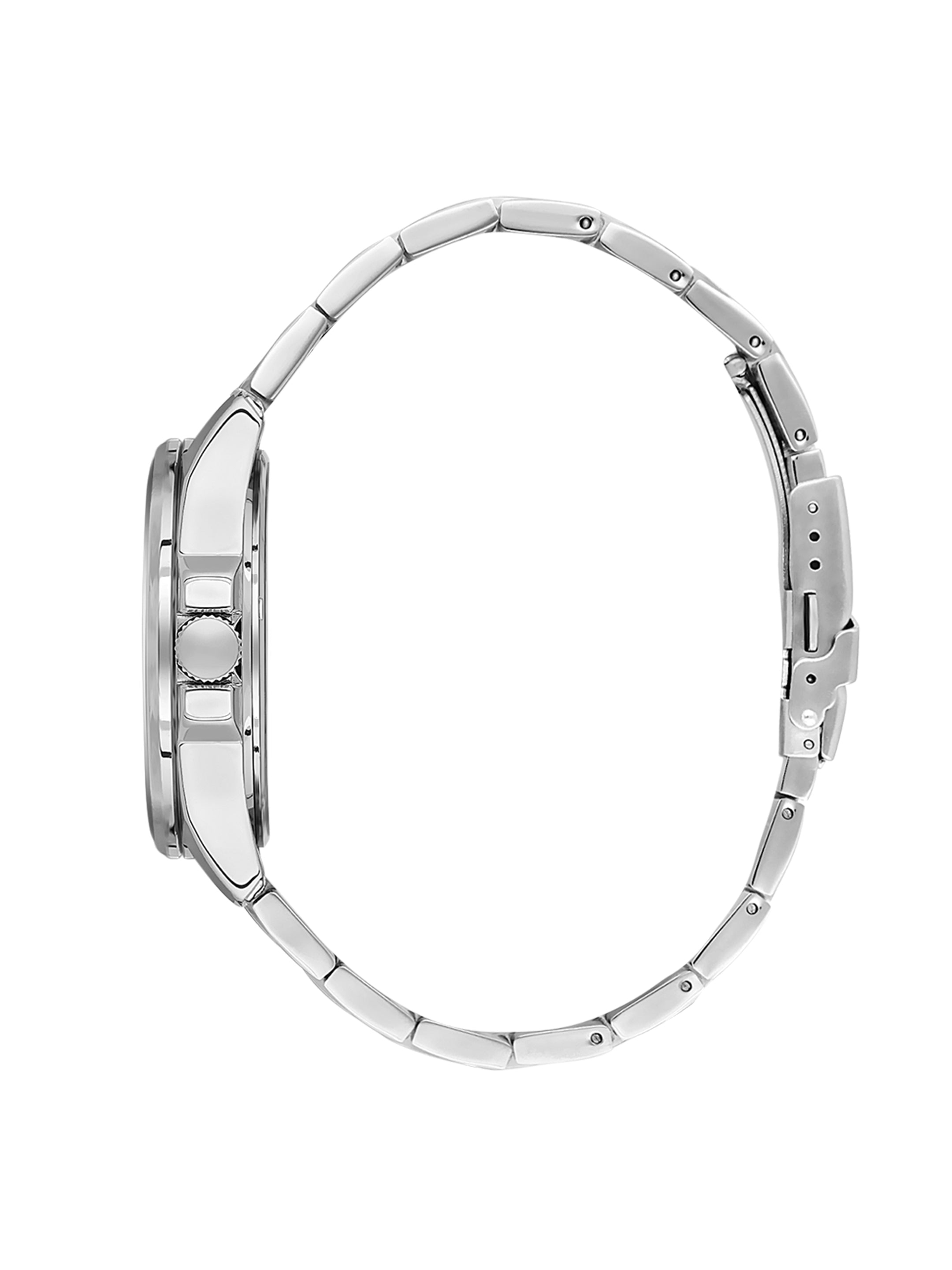 Daniel Klein Analog D.Brown Round Dial Silver Case Silver Strap Quartz Water-Resistant Wrist Watch for Men Boys DK.6.14202-5