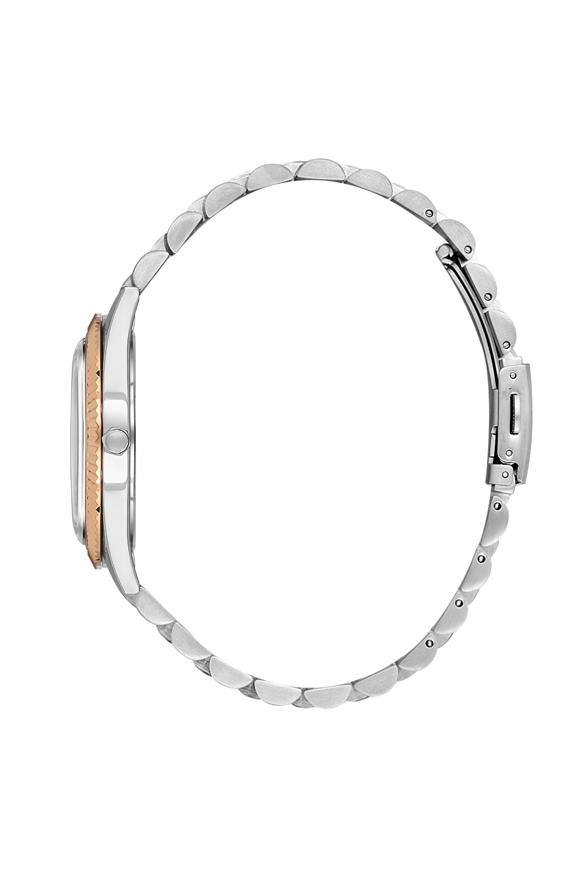 Daniel Klein Silver Dial Rose Gold Strap Men’s Analog Watch DK.1.14139-4