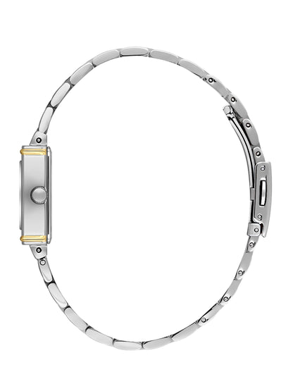 Daniel Klein Analog Dark Green Round Dial Silver and Gold Case Silver and Gold Strap Quartz Water-Resistant Wrist Watch for Women Girls, Ladies DK.1.14168-4