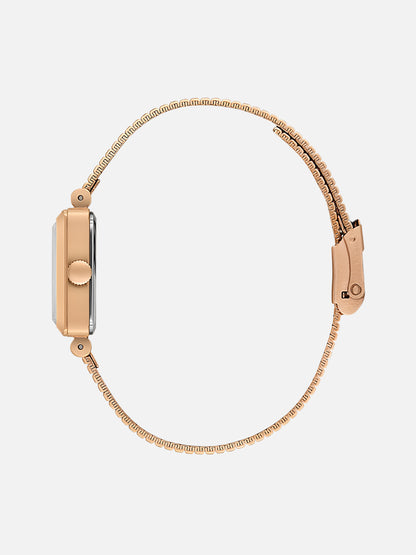 Daniel Klein Analog White Round Dial Pink Rose Gold Case Pink Rose Gold Strap Quartz Water-Resistant Wrist Watch for Women Girls, Ladies DK.1.14179-3