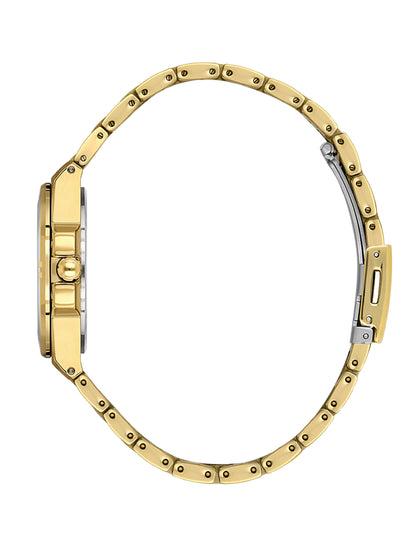 Daniel Klein Analog Silver Round Dial Gold Case Gold Strap Quartz Water-Resistant Wrist Watch for Women Girls, Ladies DK.1.14176-2