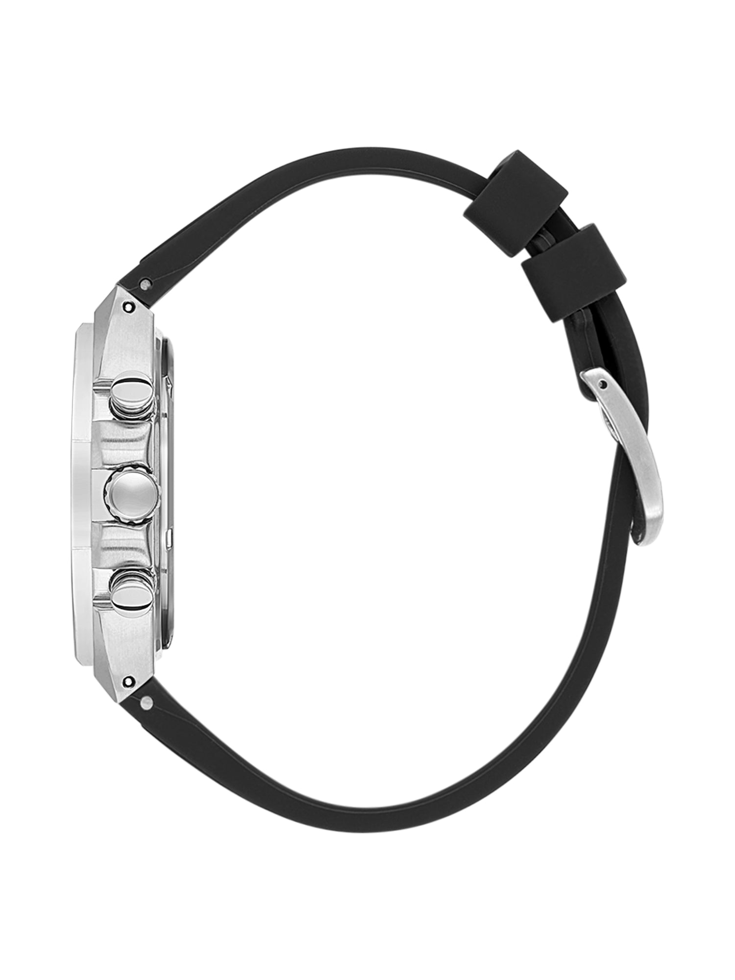 Daniel Klein Analog Black Round Dial Silver Case Black Strap Quartz Water-Resistant Wrist Watch for Men Boys DK.1.14258-2