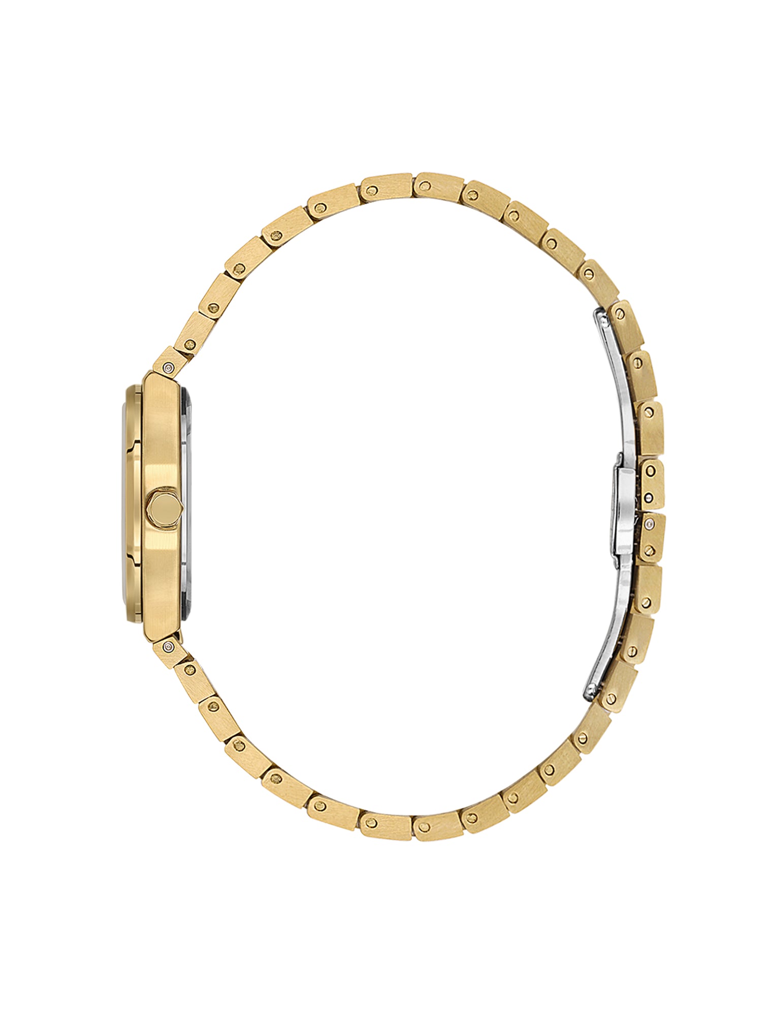 Daniel Klein Analog Silver Round Dial Gold Case Gold Strap Quartz Water-Resistant Wrist Watch for Women Girls, Ladies DK.1.14177-4