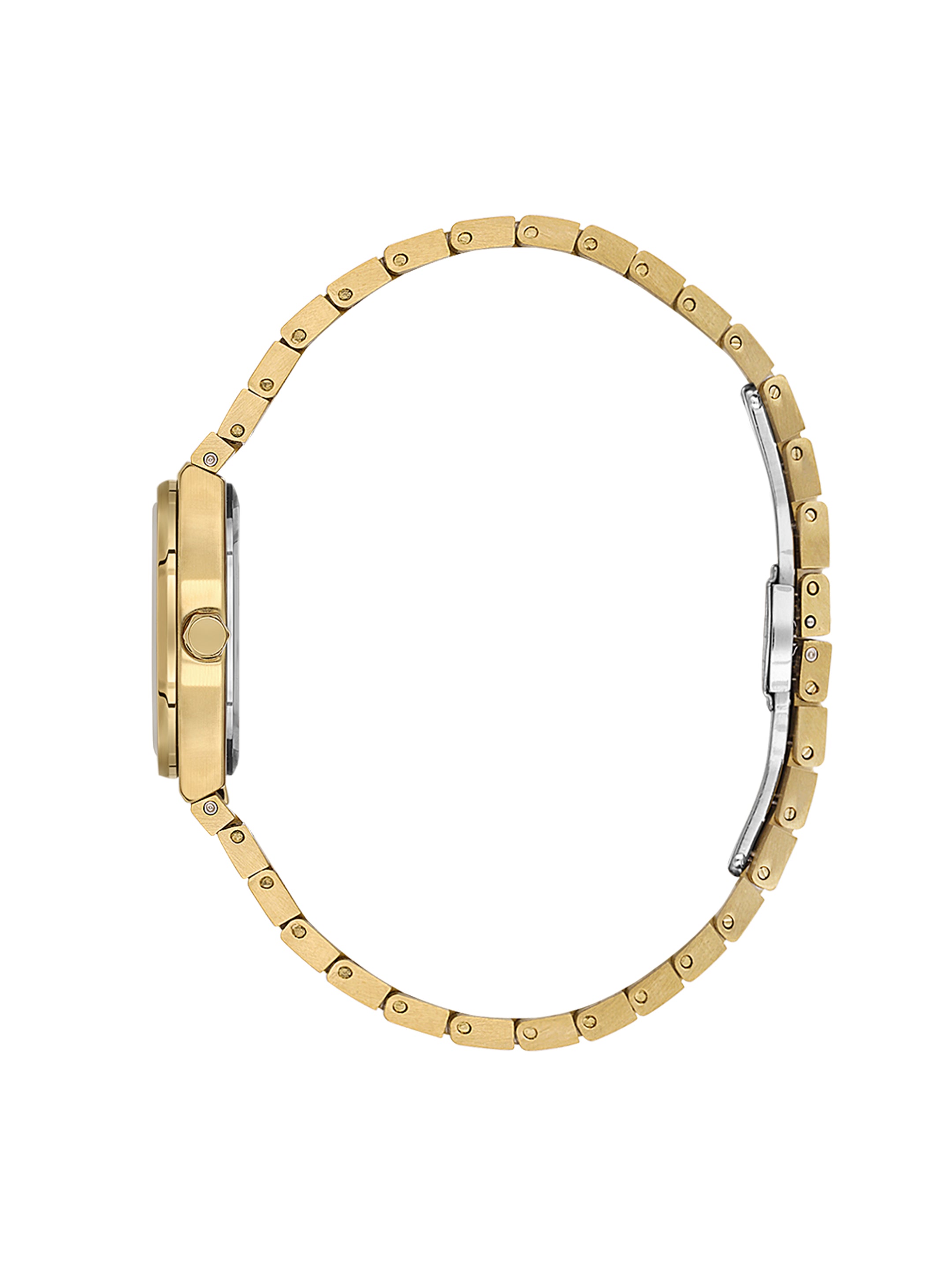 Daniel Klein Analog Silver Round Dial Gold Case Gold Strap Quartz Water-Resistant Wrist Watch for Women Girls, Ladies DK.1.14177-4
