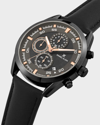 Grey Dial with leather strap watch for men - DK.1.14291-3