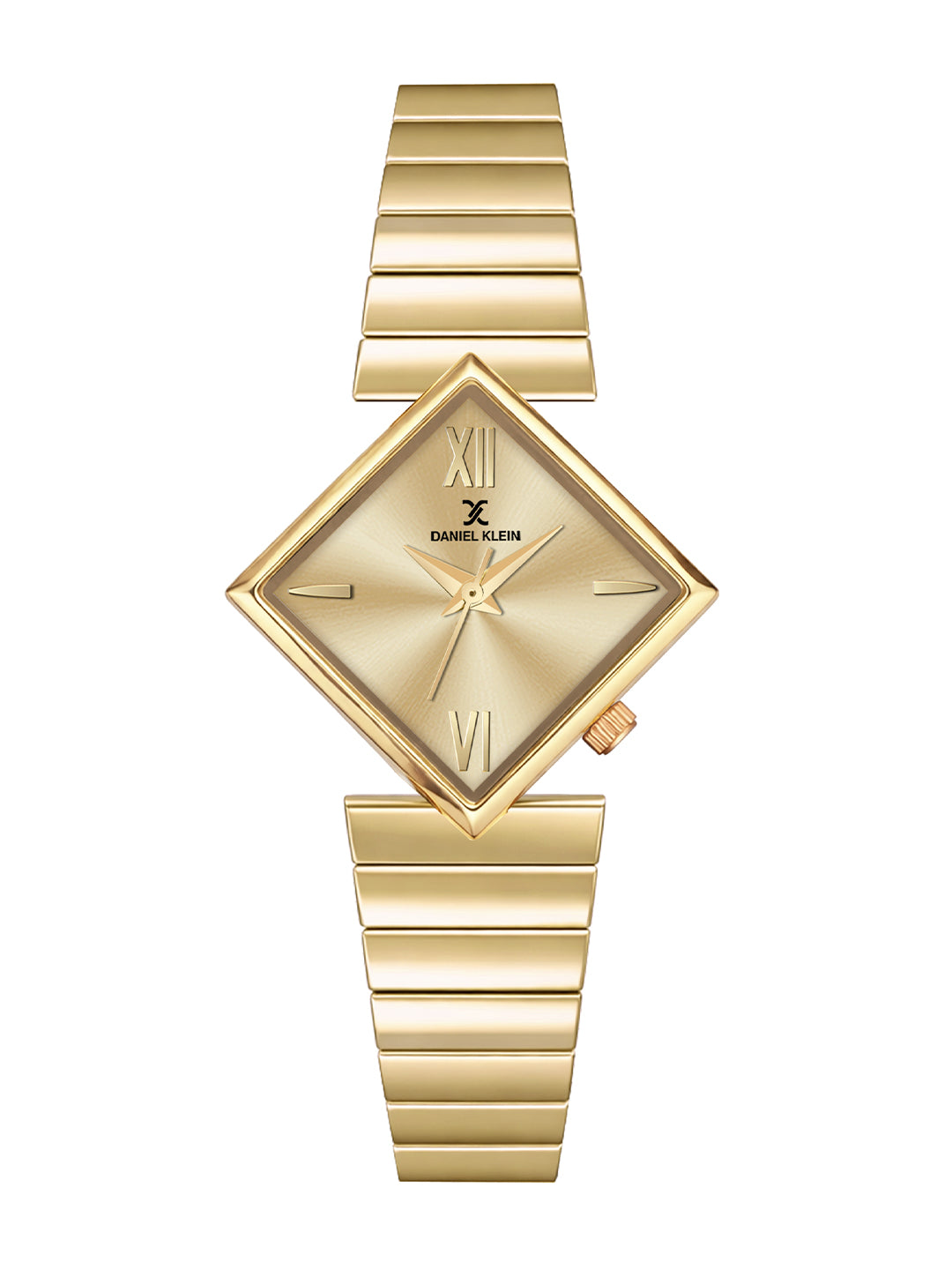 Daniel Klein Women Analog Watch | Gold Case | Gold Dial | Gold Strap | 30 mm | Water Resistant 3 ATM | DK.20.10010-1