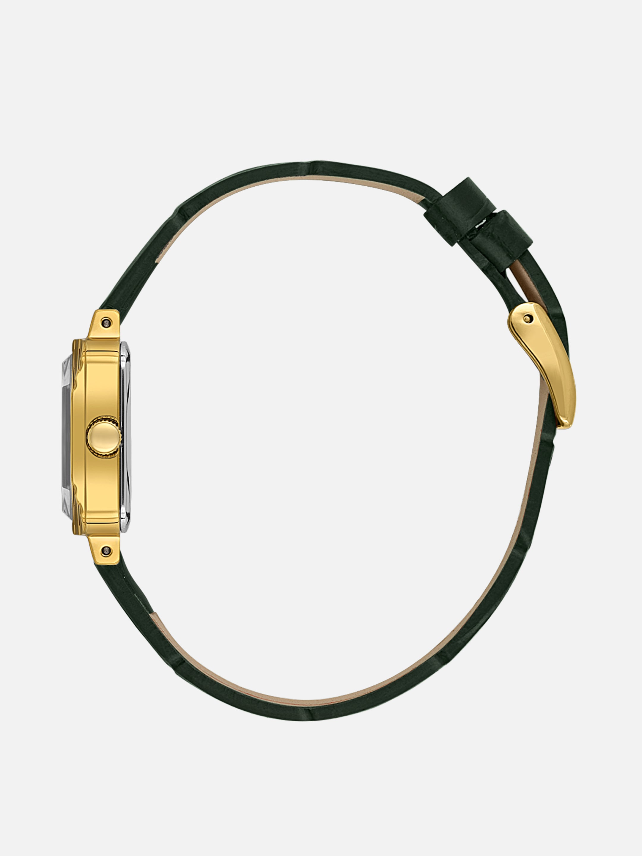 Daniel Klein Analog Dark Green Round Dial Gold Case Dark Green Strap Quartz Water-Resistant Wrist Watch for Women Girls, Ladies DK.1.14154-4
