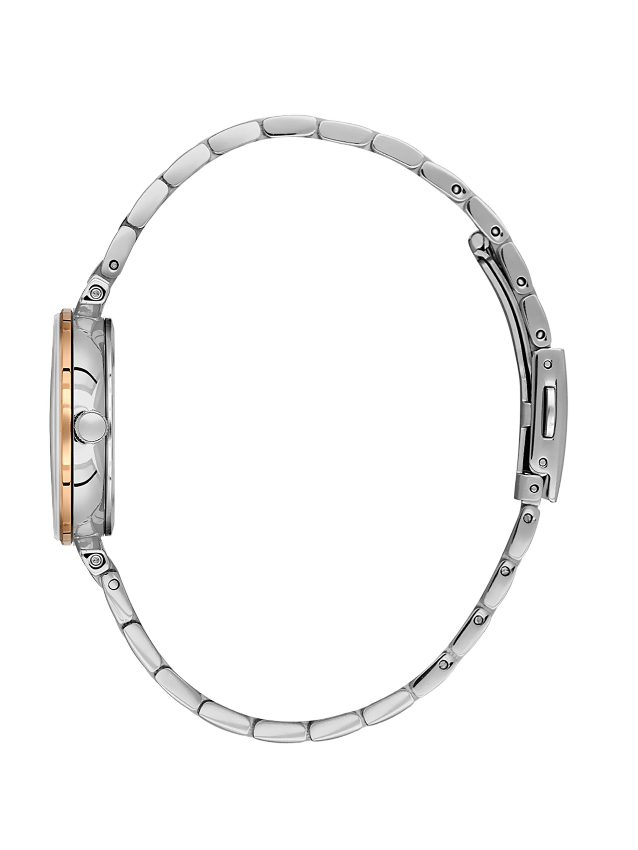 Daniel Klein Analog Silver Round Dial Silver and Rose Gold Case Silver and Rose Gold Strap Quartz Water-Resistant Wrist Watch for Women Girls, Ladies DK.1.14175-6