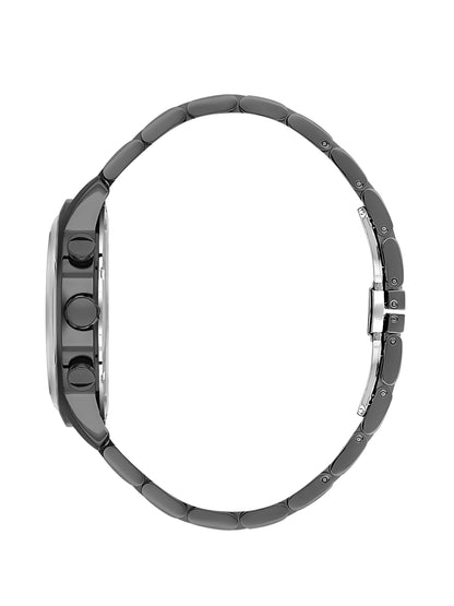 Daniel Klein Analog Gunmetal Round Dial Gunmetalmetal Case Gunmetalmetal Strap Quartz Water-Resistant Wrist Watch for Men Boys DK.1.14238-4