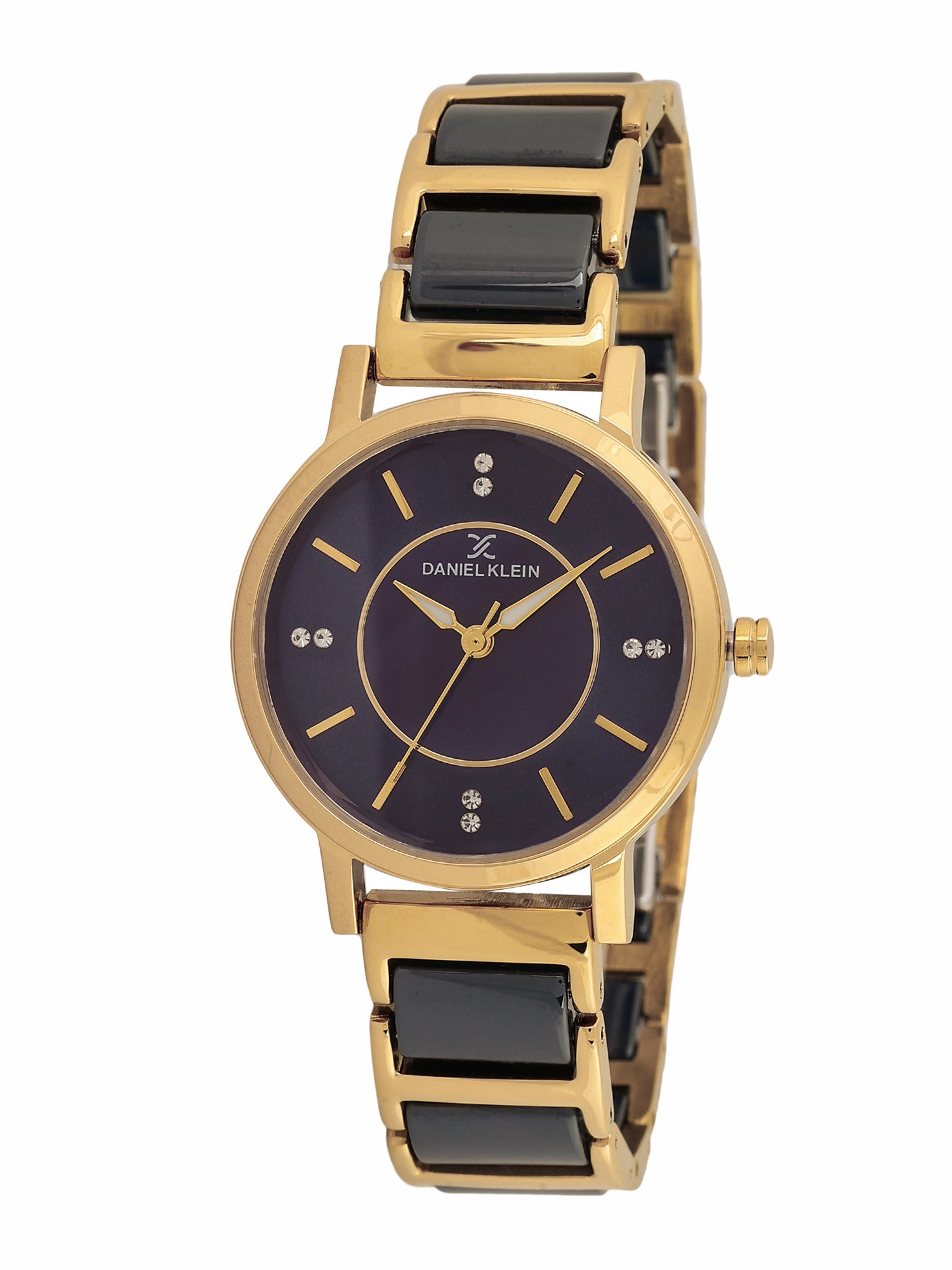 Men Dial &amp; Bracelet Style Straps Analogue Date Aperture Watch DK.1.14288-1