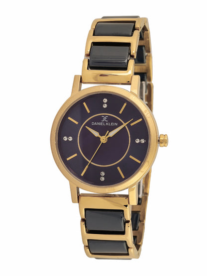 Men Dial &amp; Bracelet Style Straps Analogue Date Aperture Watch DK.1.14288-1