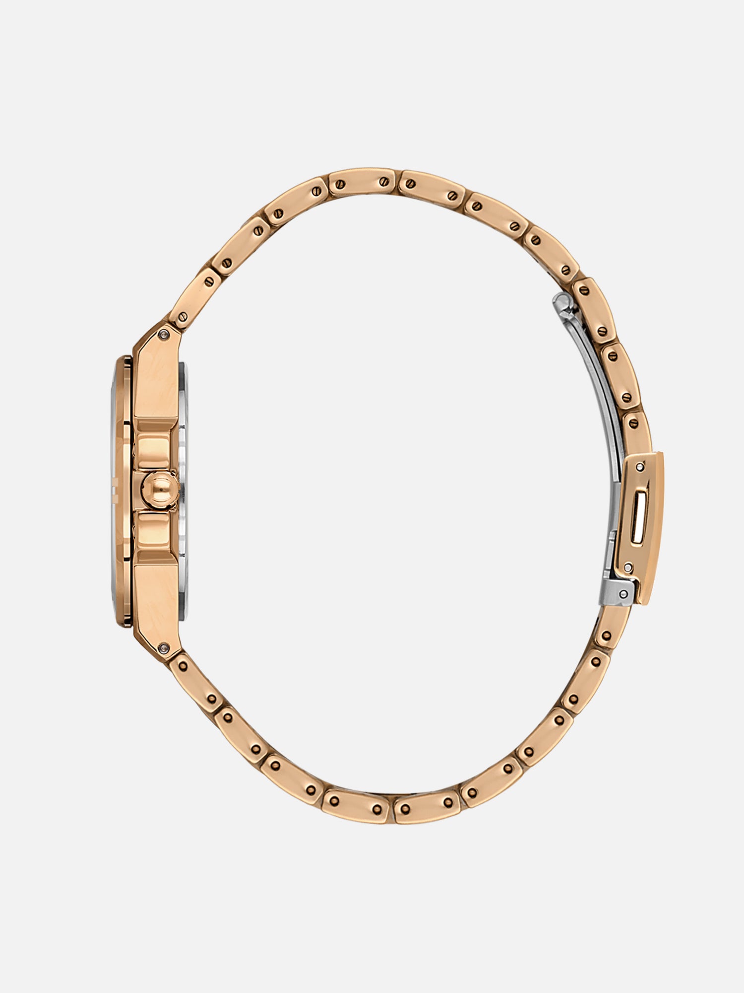Daniel Klein Analog Silver Round Dial Pink Rose Gold Case Pink Rose Gold Strap Quartz Water-Resistant Wrist Watch for Women Girls, Ladies DK.1.14176-5