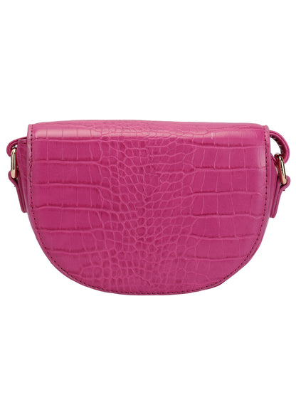 Daniel Klein Exclusive Snake Skin Pattern Women Cross-Body Sling - Pink