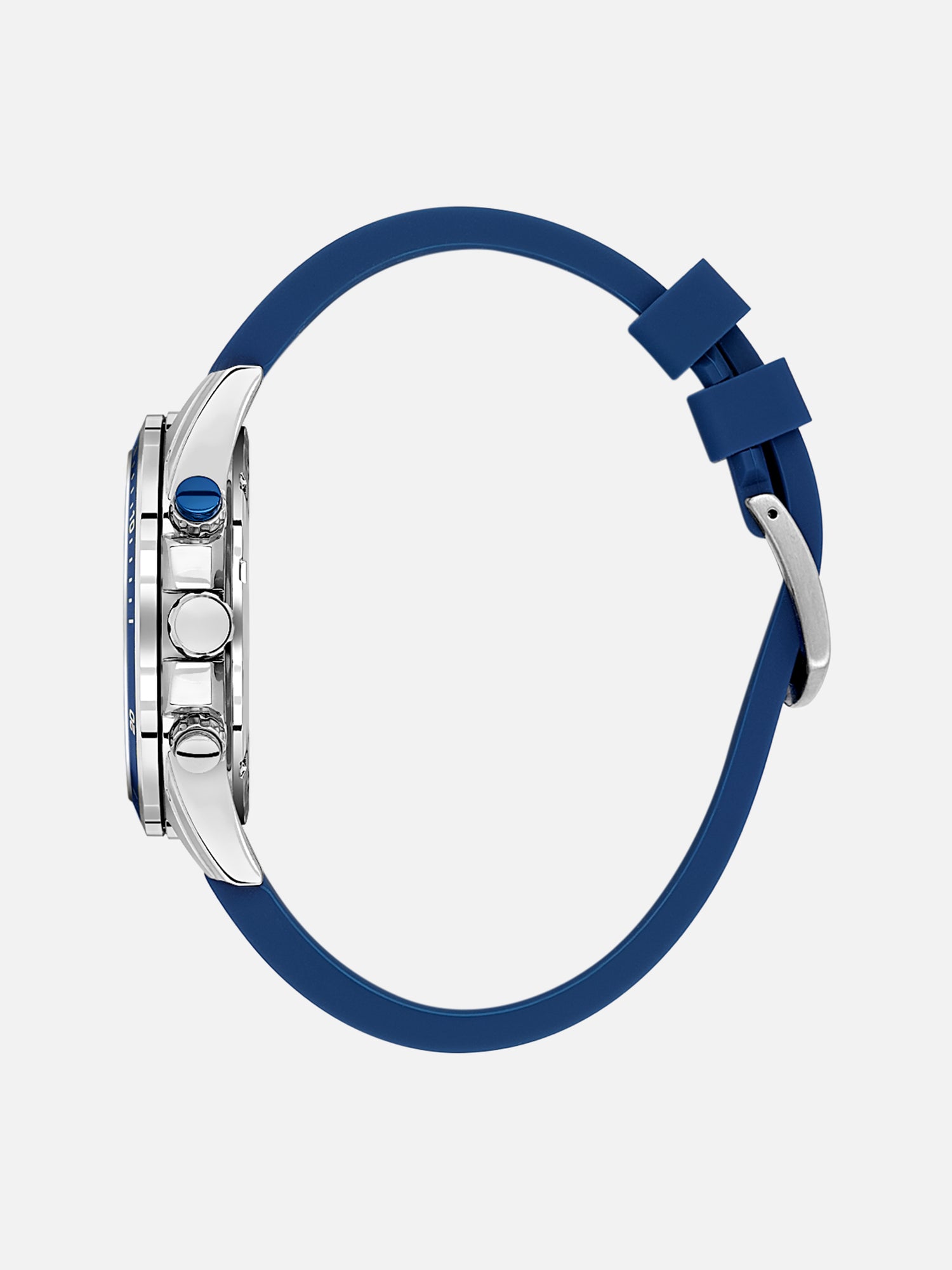 Daniel Klein Analog Dark Blue Round Dial Silver Case Dark Blue Strap Quartz Water-Resistant Wrist Watch for Men Boys DK.1.14246-3