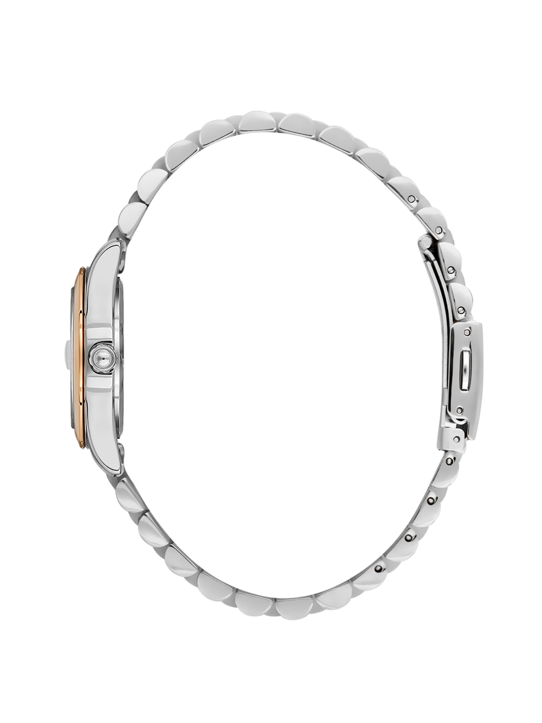 Daniel Klein Analog Silver Round Dial Silver and Rose Gold Case Silver and Rose Gold Strap Quartz Water-Resistant Wrist Watch for Women Girls, Ladies DK.6.14183-6