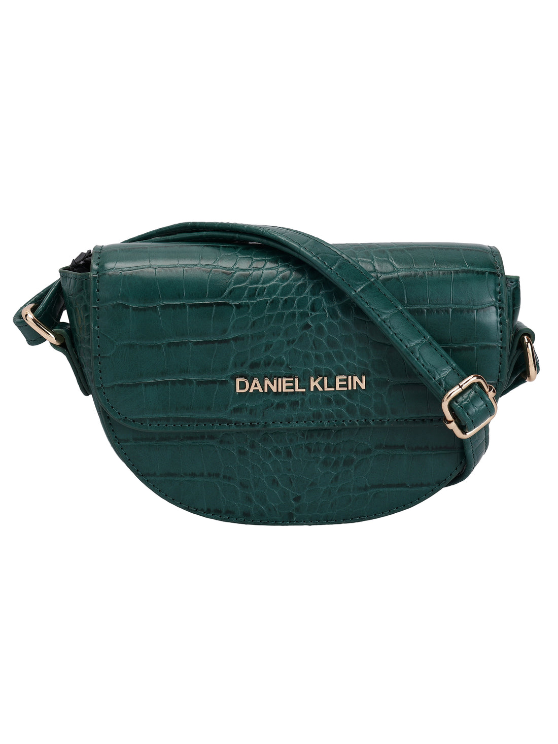 Daniel Klein Exclusive Snake Skin Pattern Women Cross-Body Sling - Green