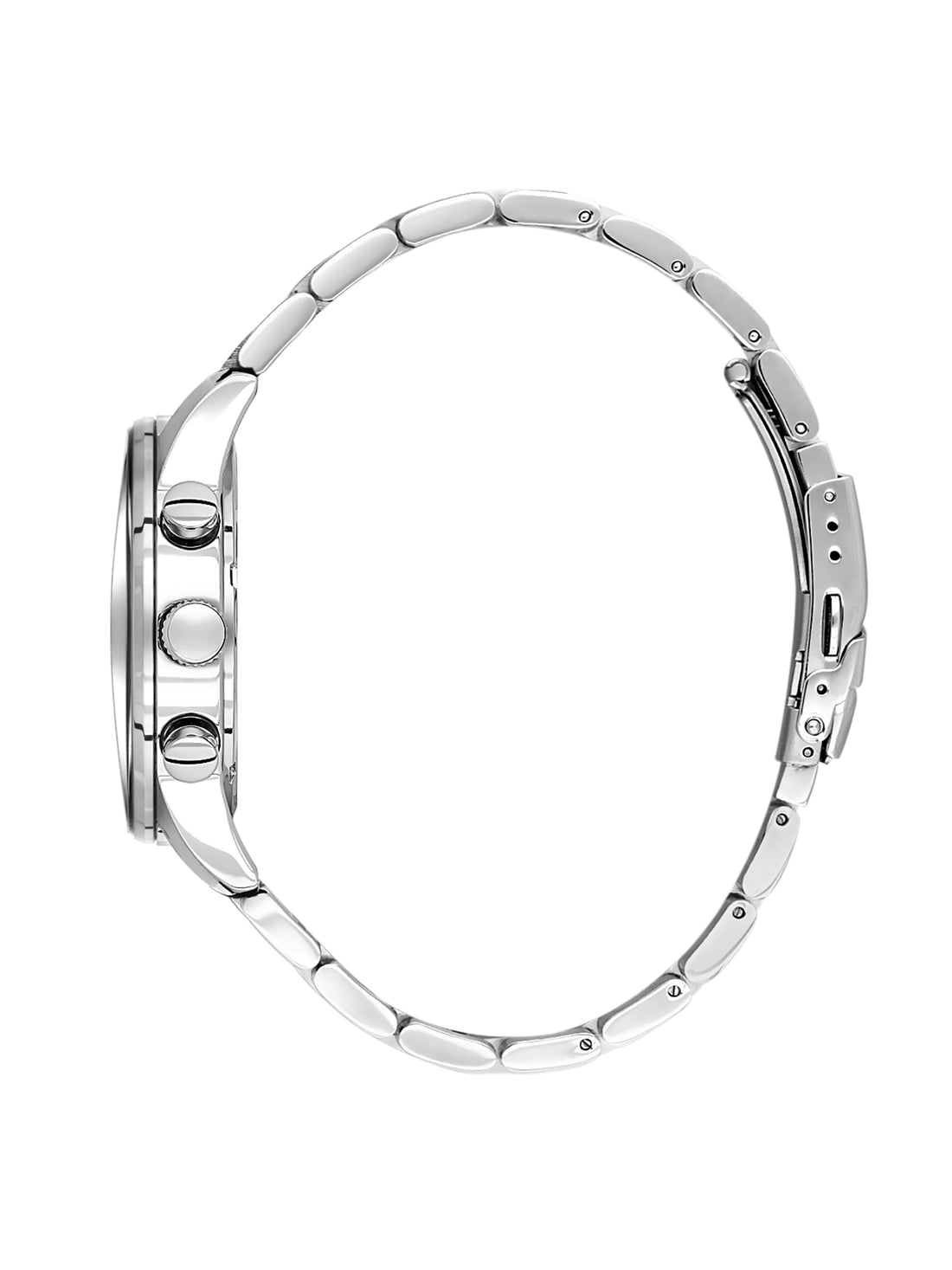 Daniel Klein Analog Dark Blue Round Dial Silver Case Silver Strap Quartz Water-Resistant Wrist Watch for Men Boys DK.1.14256-2