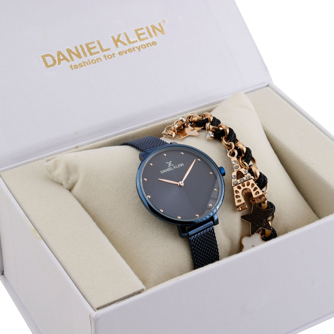 Daniel Klein Blue  Dial Analog Gift Set Watch with Bracelet For Women (Pack of 2)