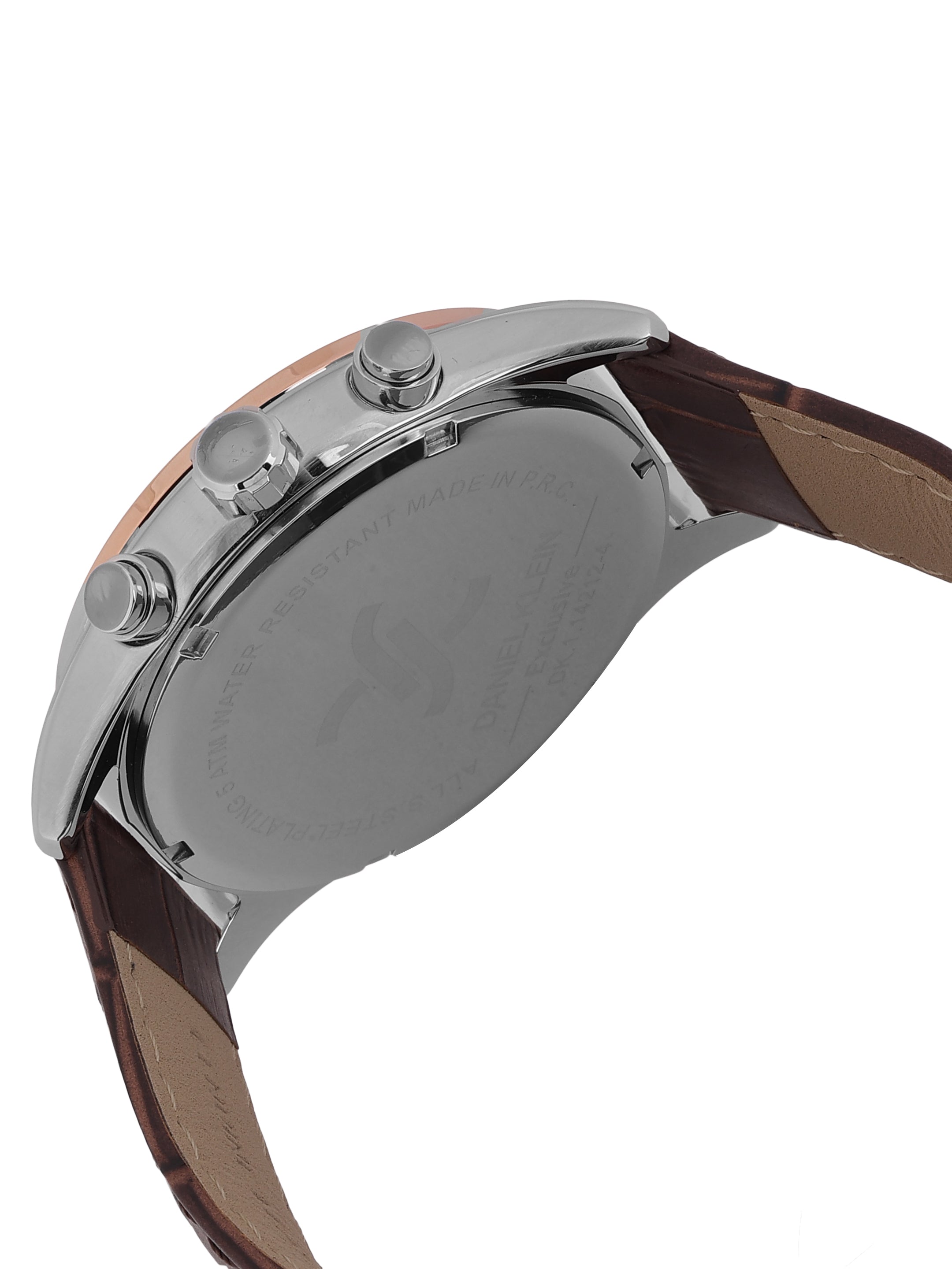 Daniel Klein Exclusive Dark Green Dial Dark Brown Strap Men’s Analog Watch DK.1.14212-4